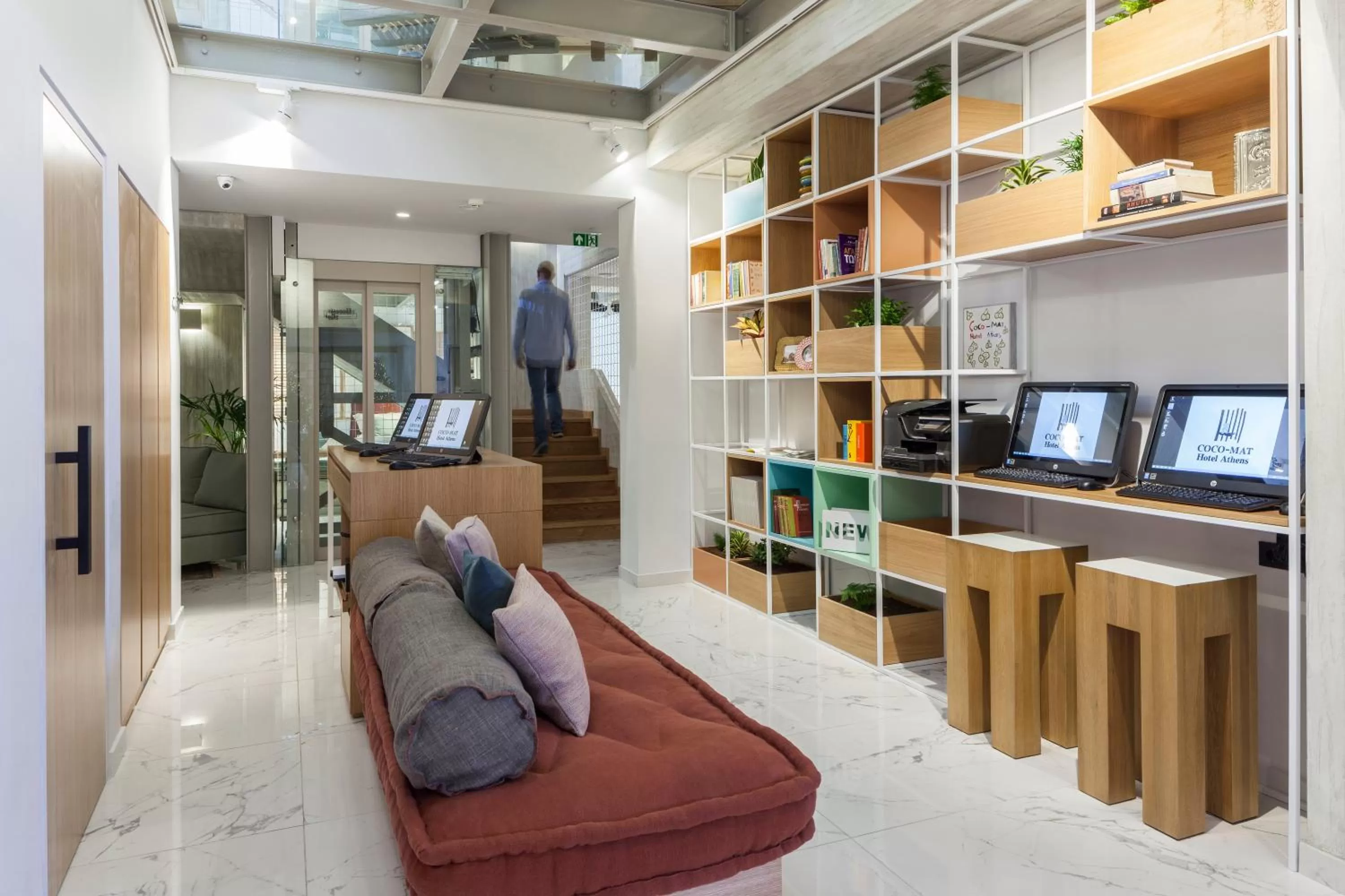 Library in Coco-Mat Hotel Athens