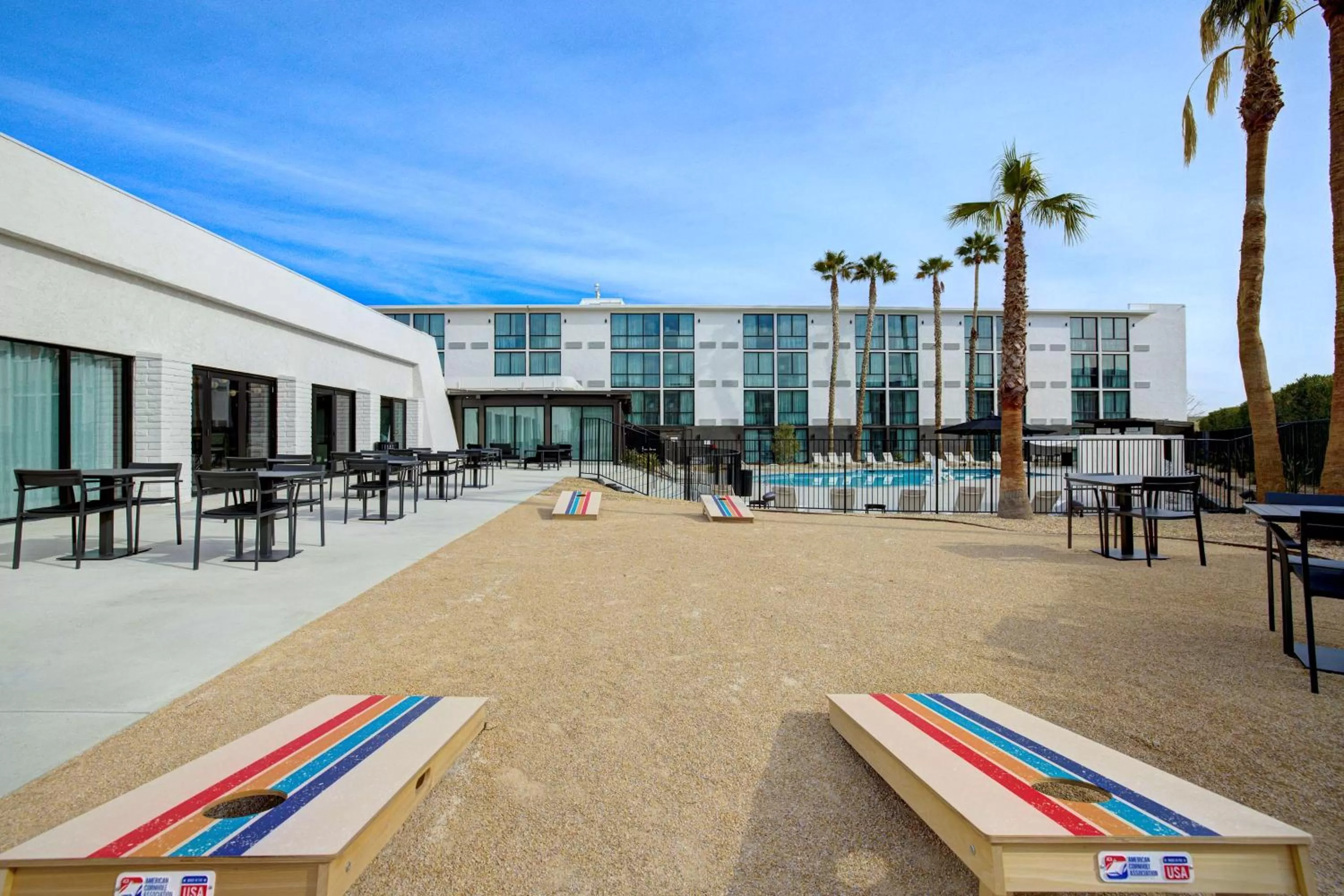 Pool view in Doubletree By Hilton Palmdale, Ca