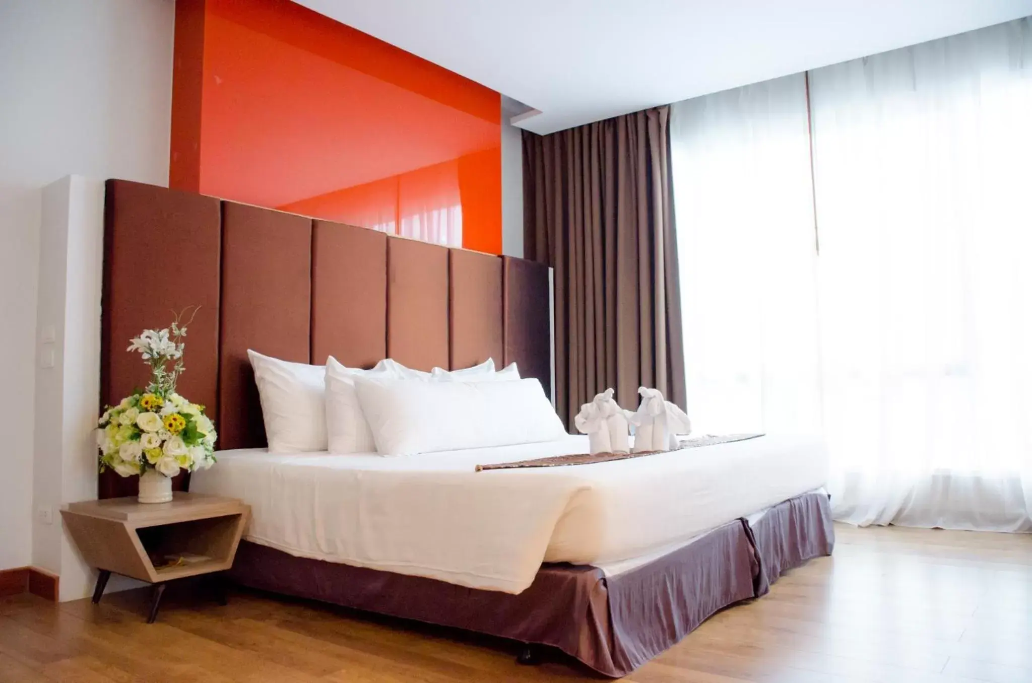 Bed in Prajaktra Design Hotel