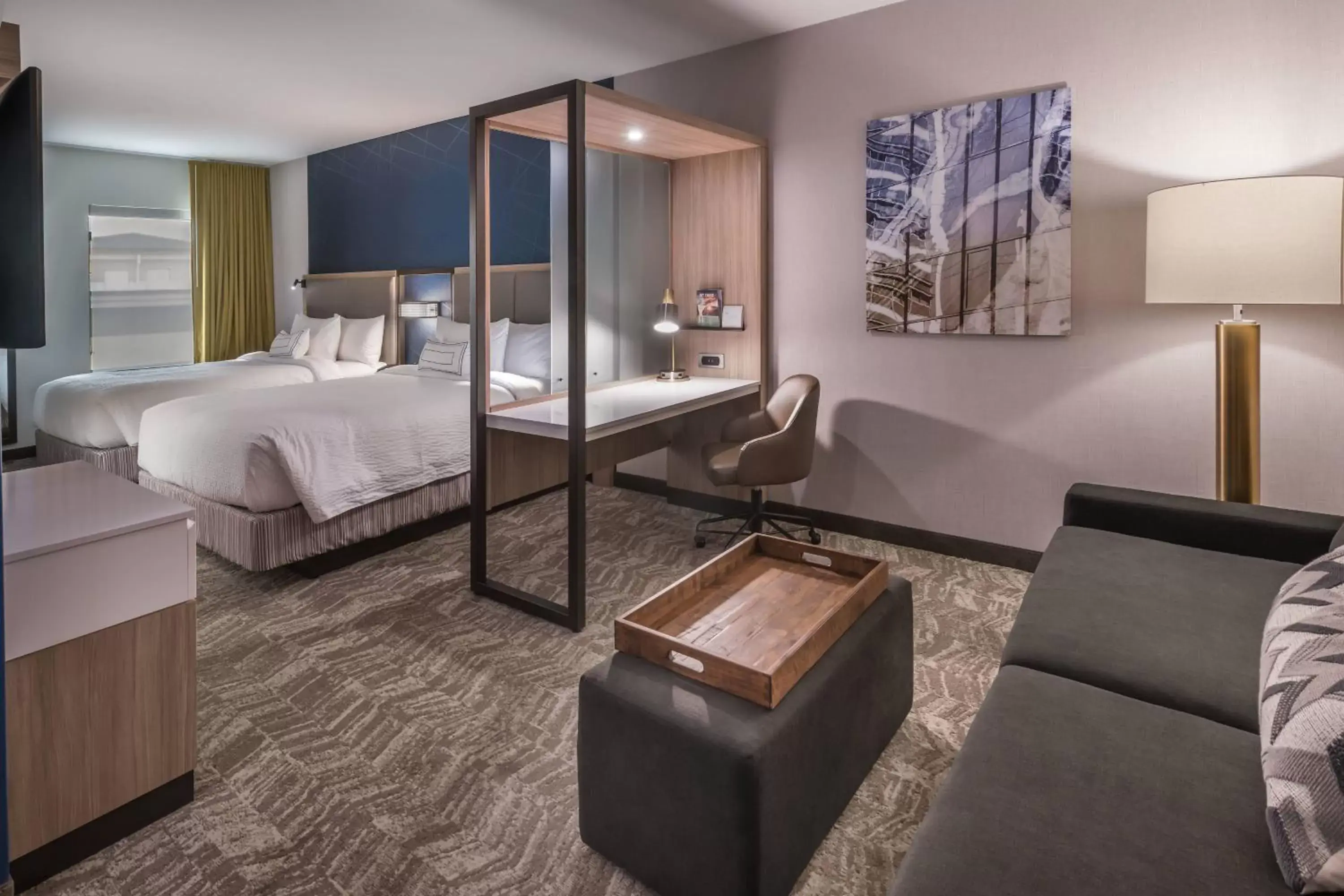 Suite with Two Queen Beds and Sofa Bed - Hearing Accessible in SpringHill Suites by Marriott Reno Suite with Two Queen Beds and Sofa Bed - Hearing Accessible in SpringHill Suites by Marriott Reno