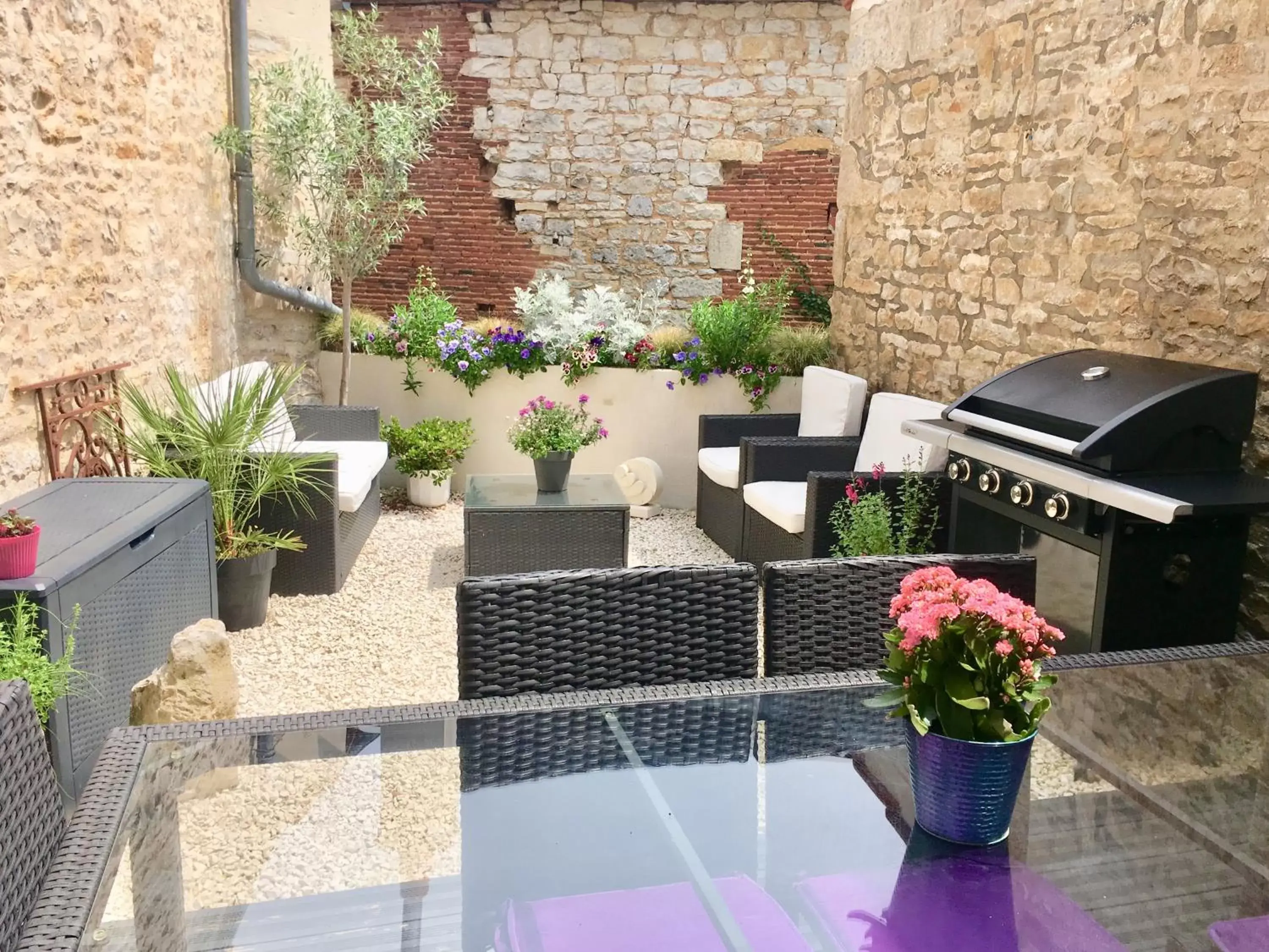 Garden view in Les Halles Chambre D'hôtes