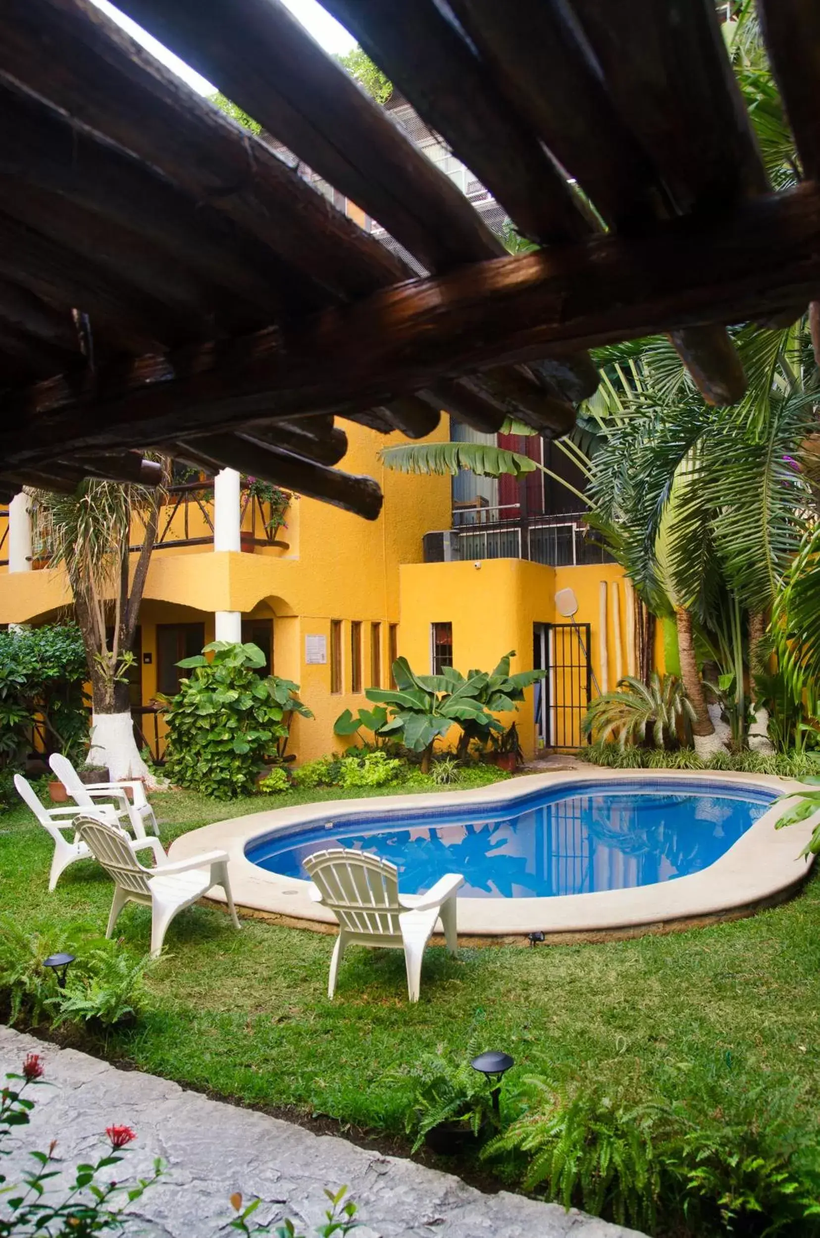 Property building, Swimming Pool in Hotel Bosque Caribe, 5th Av. zone