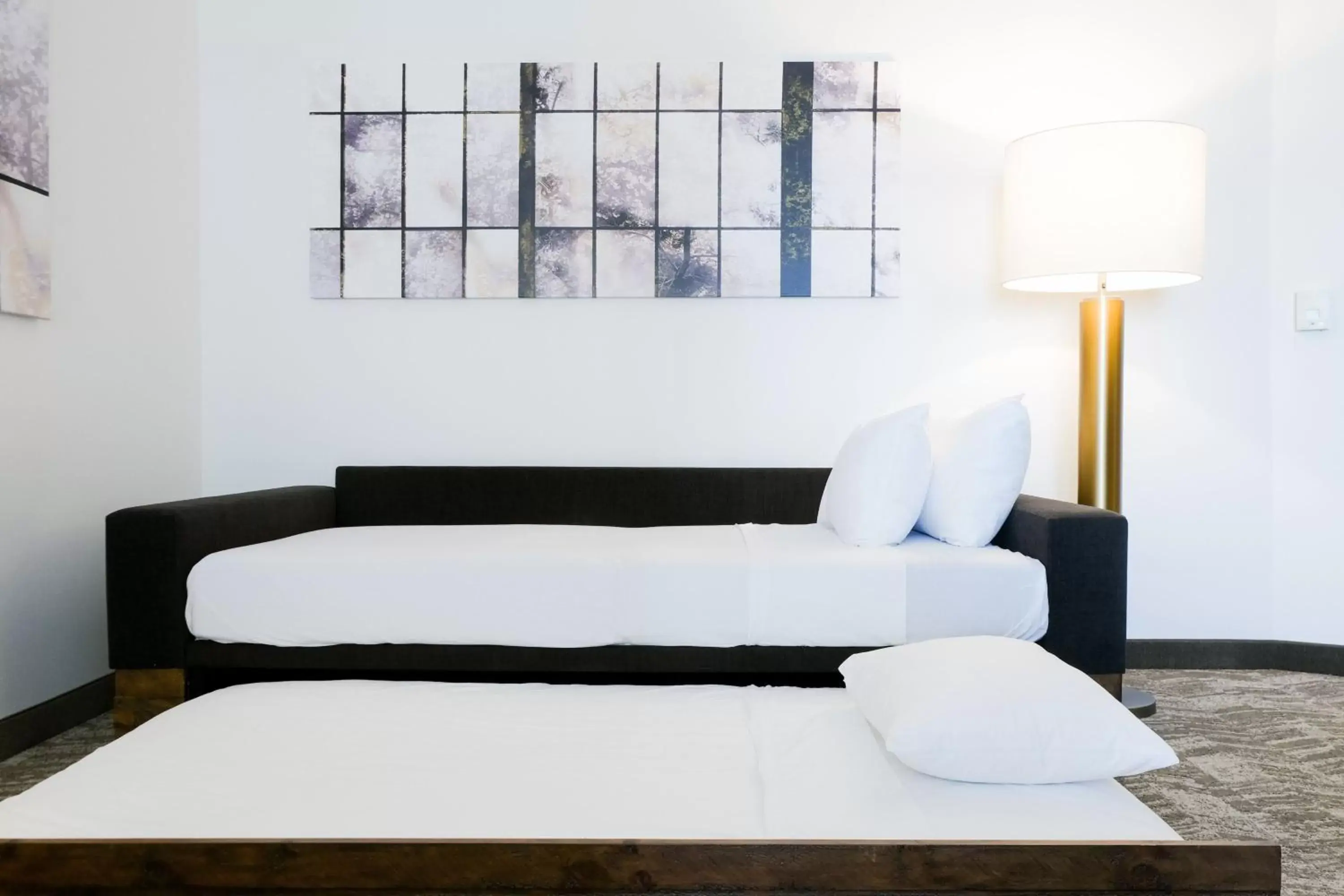 One-Bedroom King Suite with Sofa Bed, Trundle Bed and Roll-in Shower - Mobility and Hearing Accessible in SpringHill Suites by Marriott Dallas Richardson/Plano One-Bedroom King Suite with Sofa Bed, Trundle Bed and Roll-in Shower - Mobility and Hearing Accessible in SpringHill Suites by Marriott Dallas Richardson/Plano