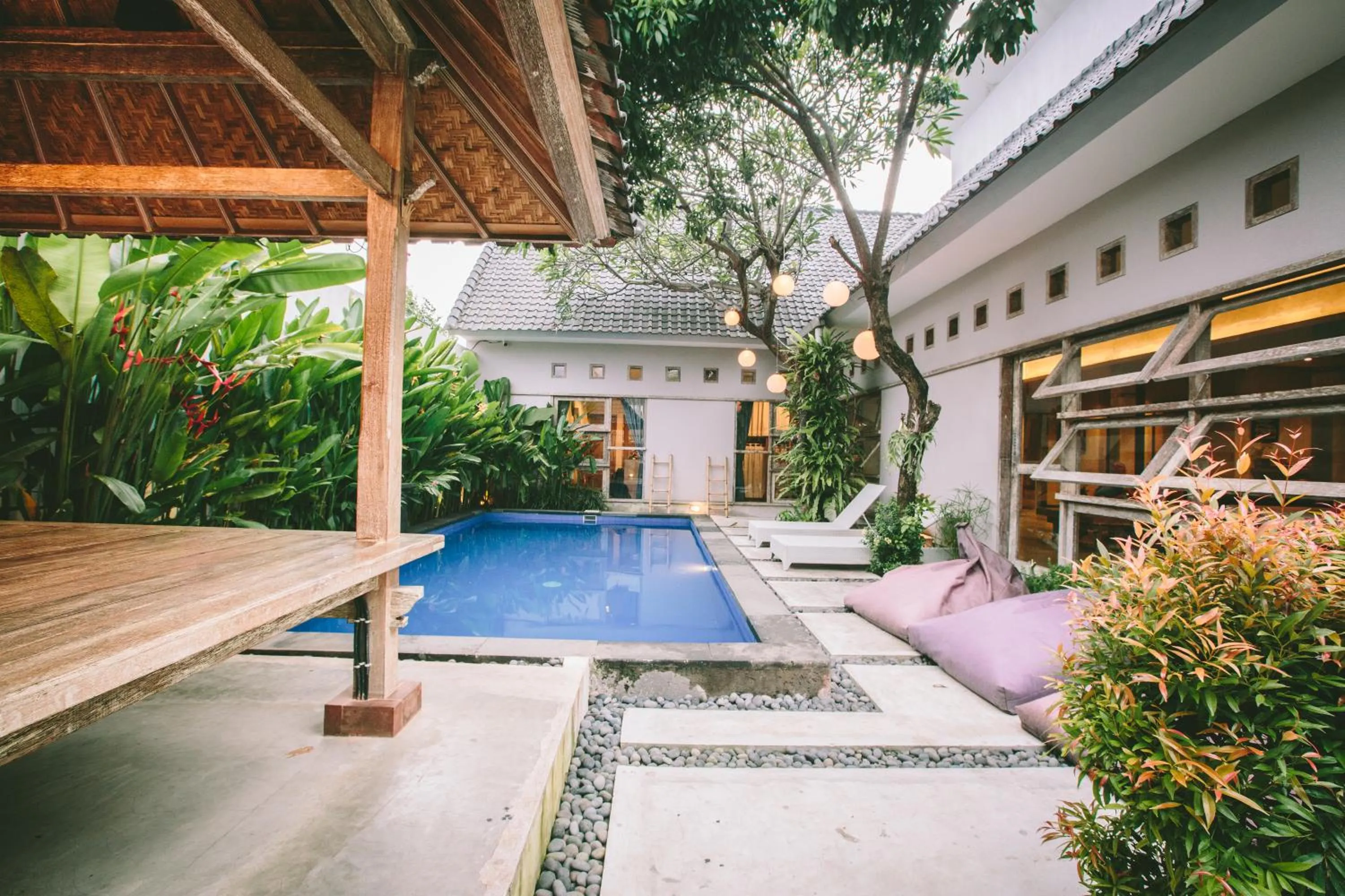 Swimming pool in Lokal Bali Hostel