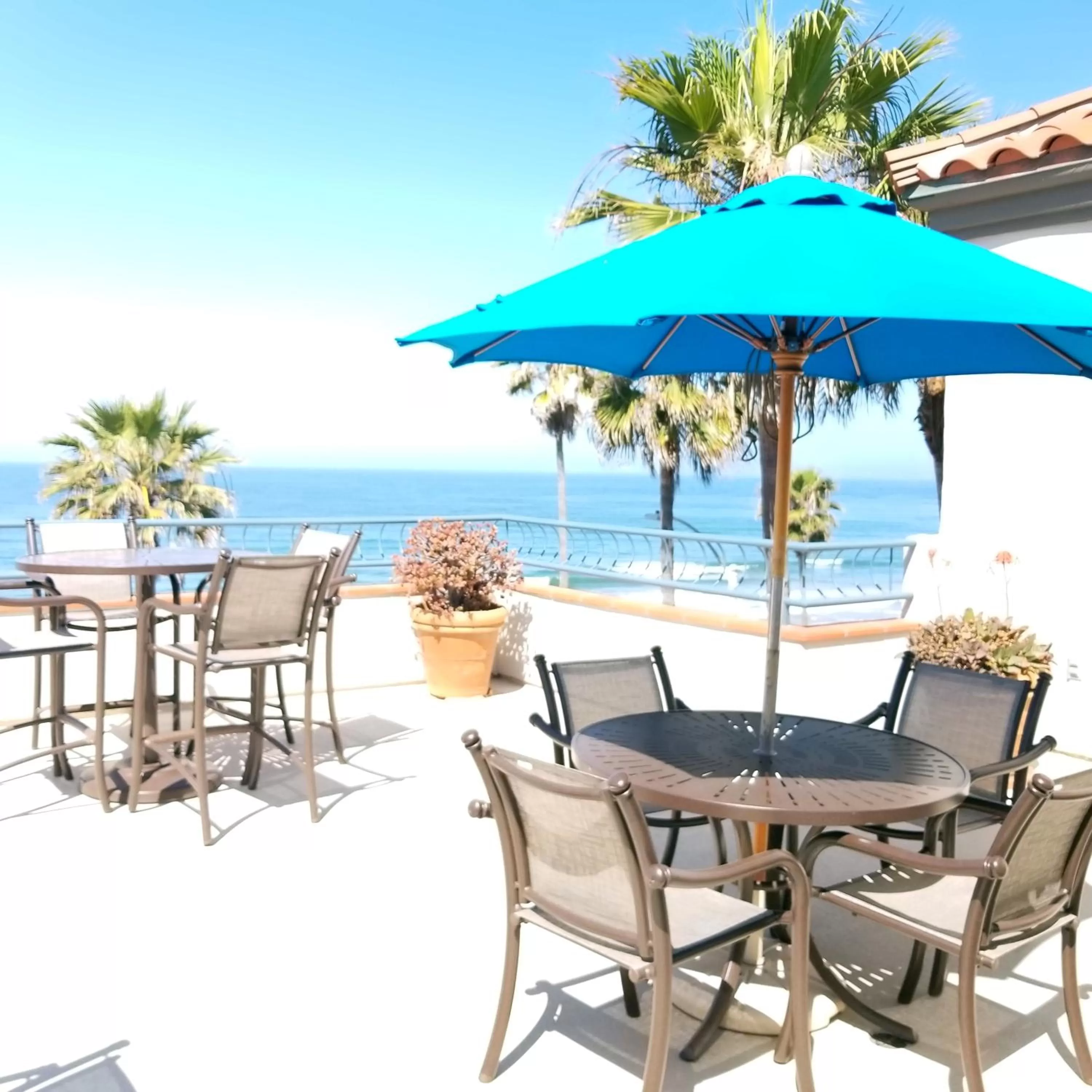 Patio in Tamarack Beach Hotel