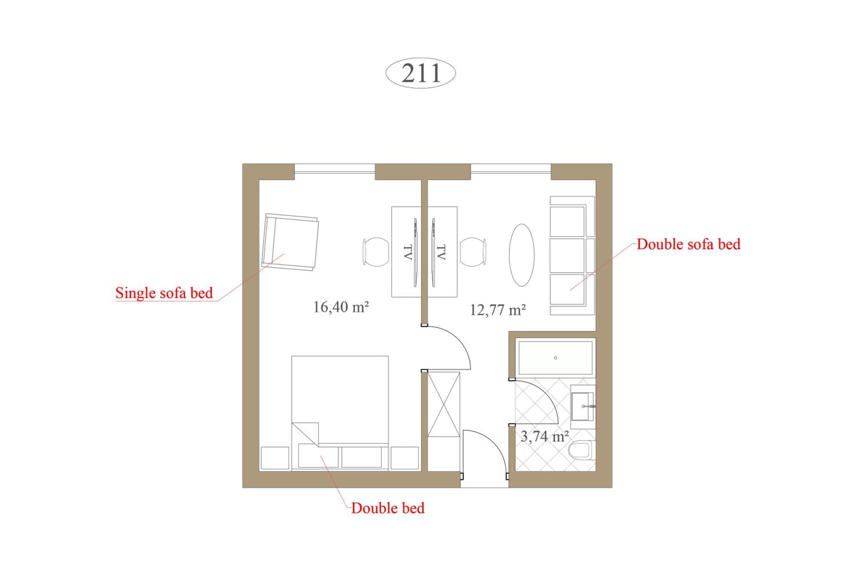 Floor plan in St Palace Hotel