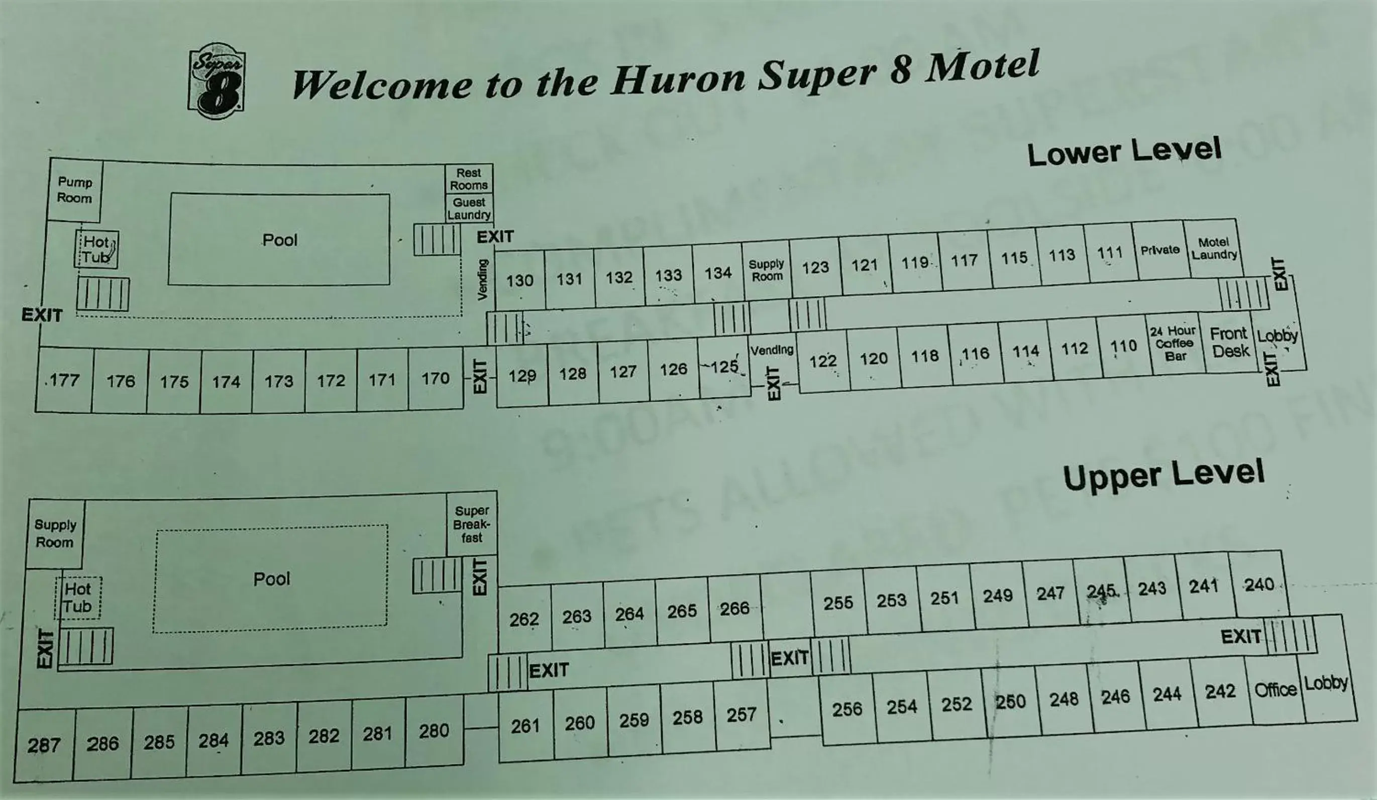 Floor Plan in Super 8 by Wyndham Huron