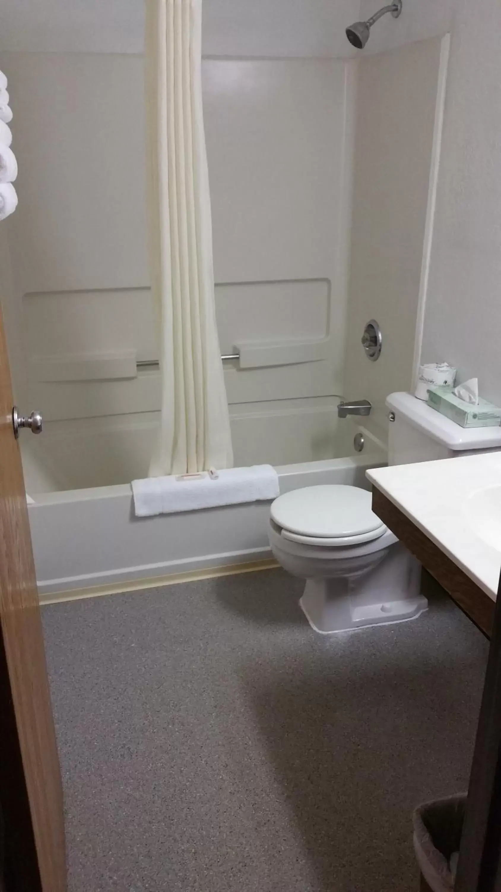 Bathroom in Super 8 by Wyndham Queensbury Glens Falls