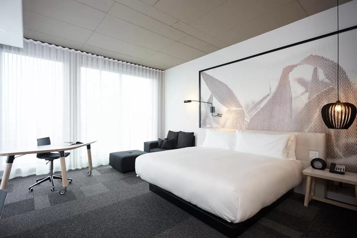 Bedroom, Bed in Hôtel Escad Quartier DIX30