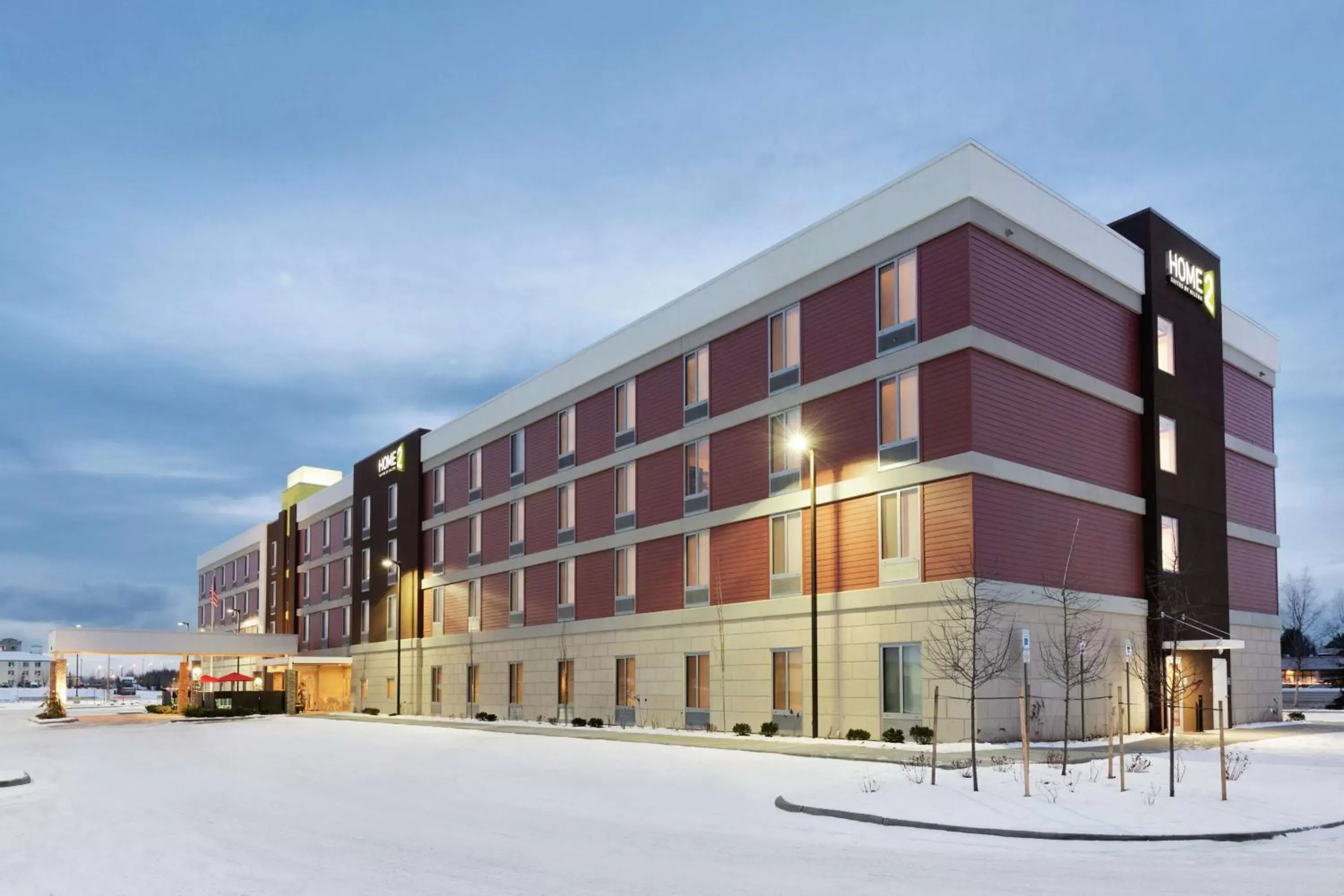 Property building, Winter in Home2 Suites by Hilton Anchorage/Midtown