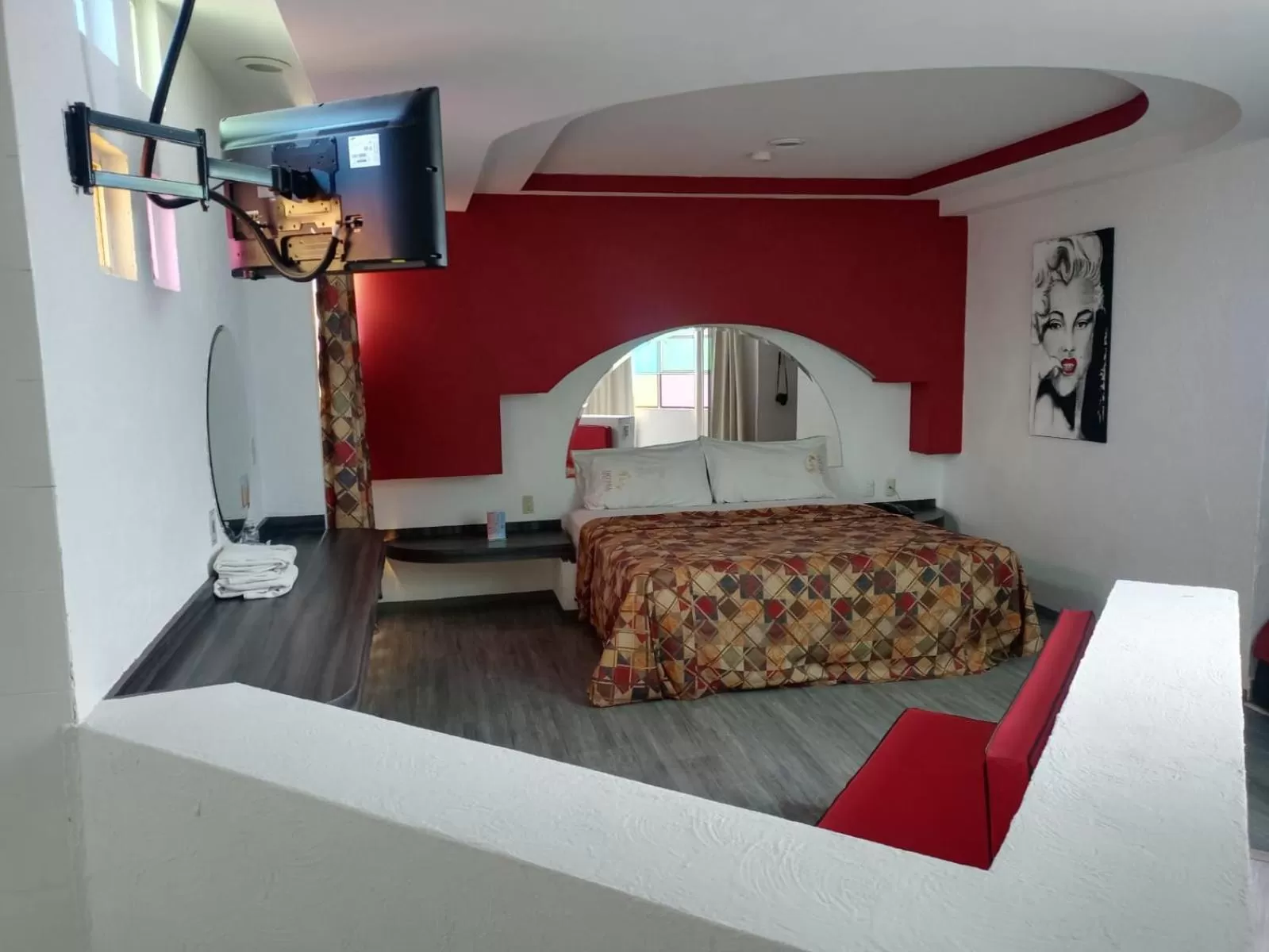 Bed in Hotel Afrodita