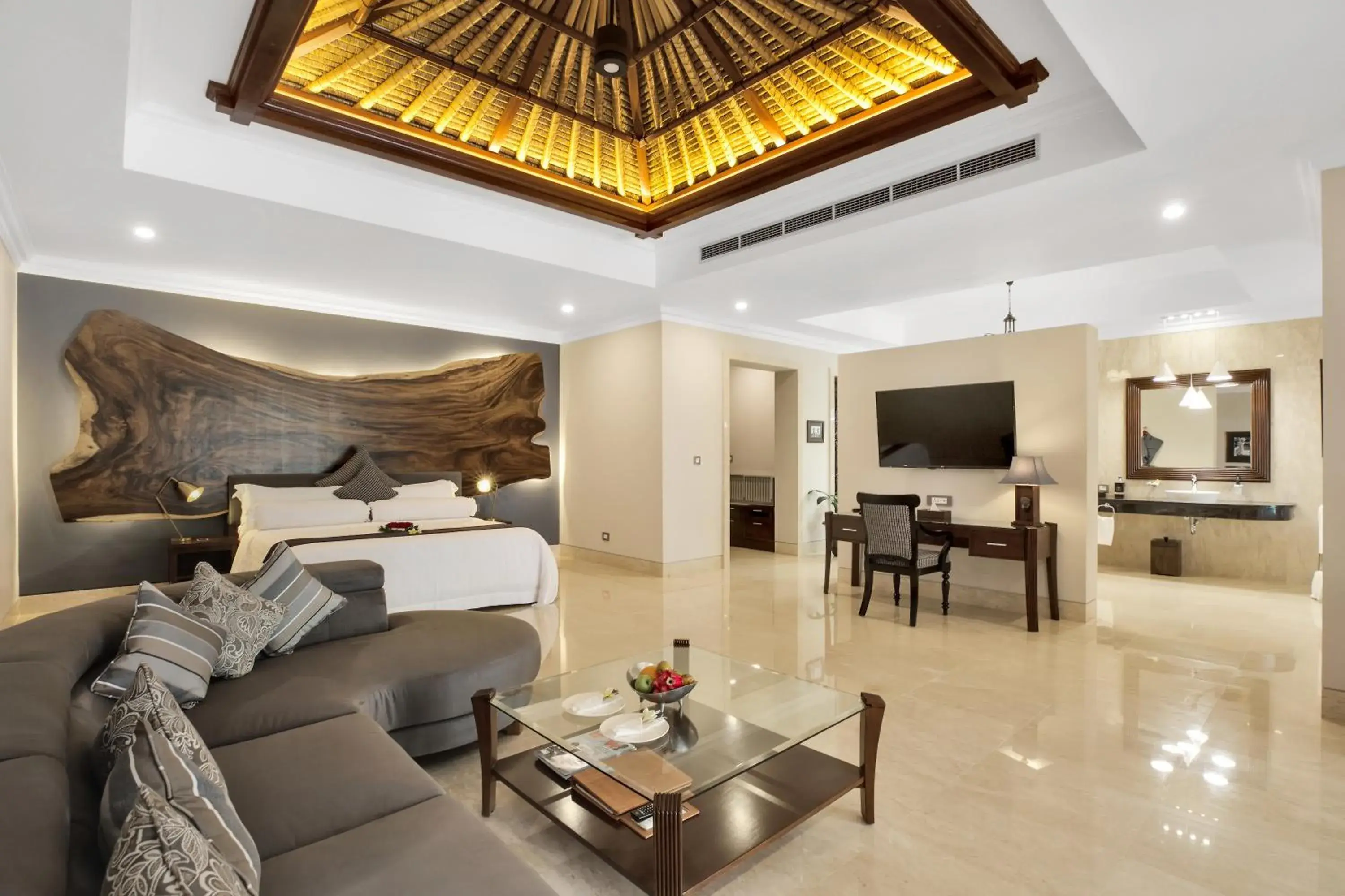 Bed, Seating Area in Viceroy Bali