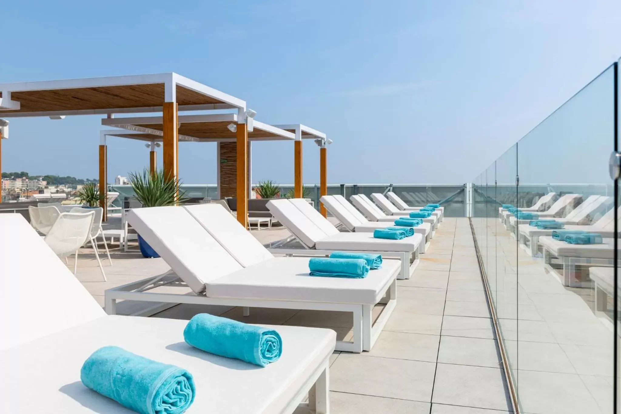 Balcony/Terrace, Swimming Pool in L'Azure Hotel 4* Sup
