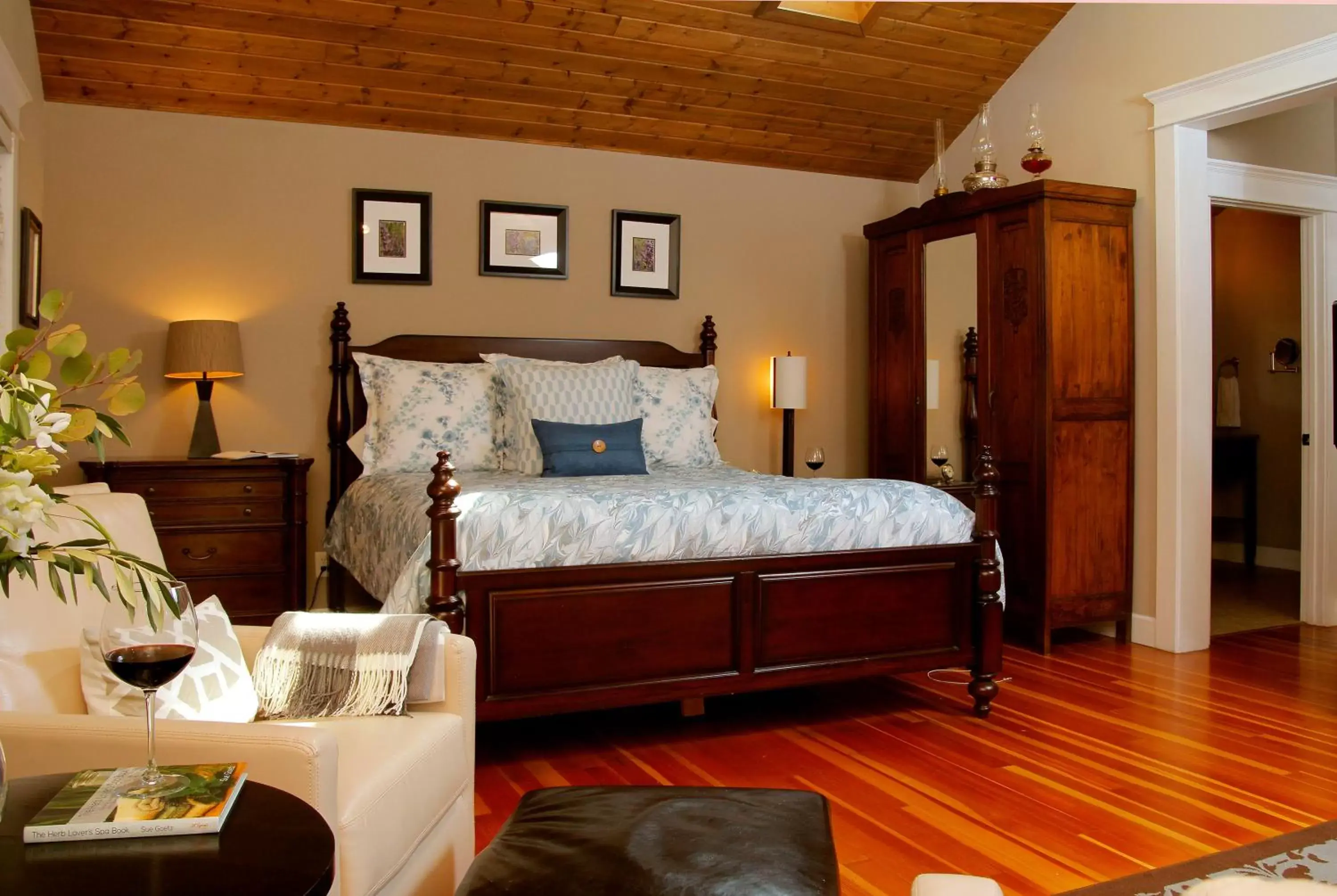 Bed in Coho Cottages