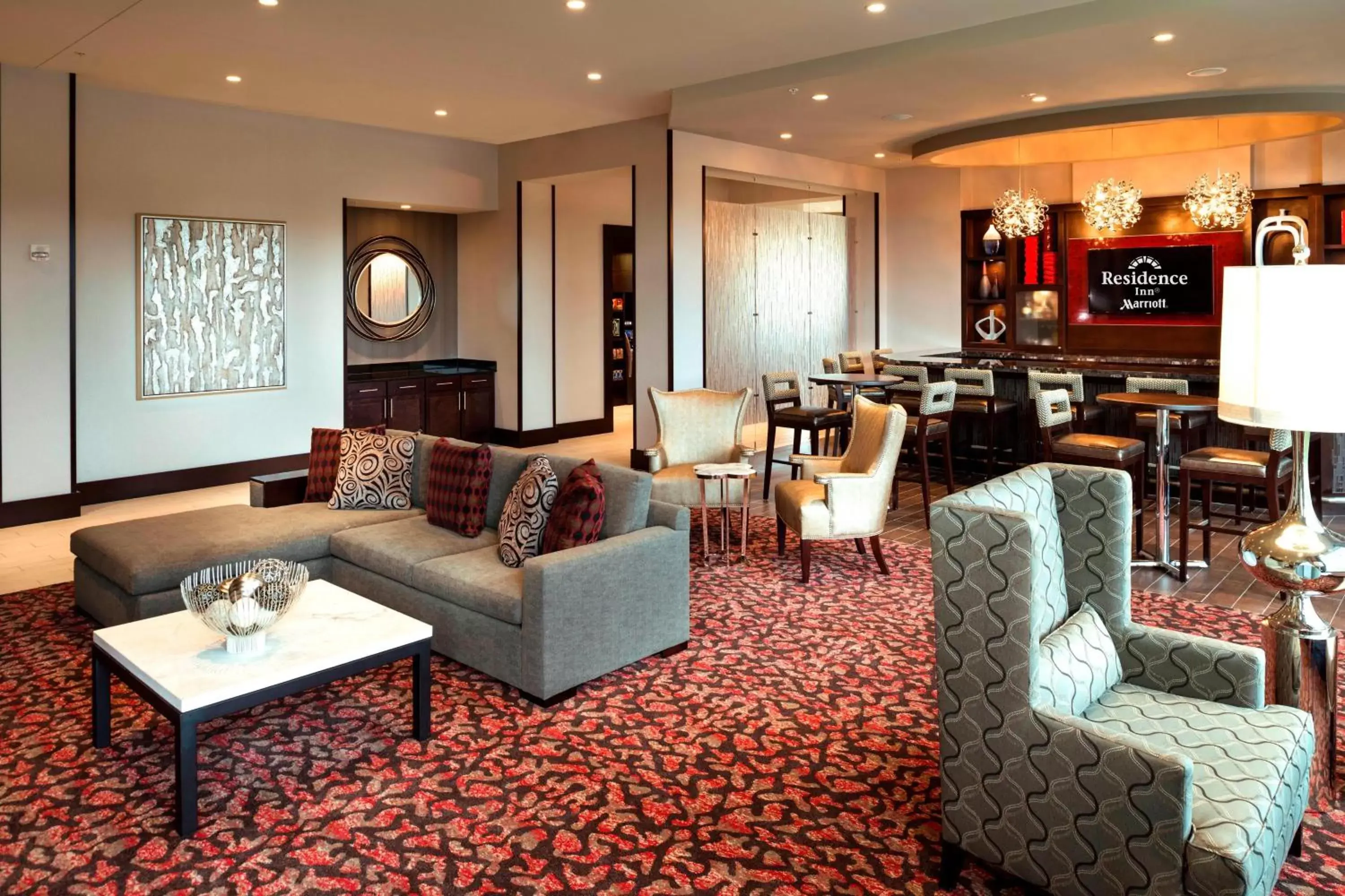 Lobby or reception, Lounge/Bar in Residence Inn by Marriott Boston Needham