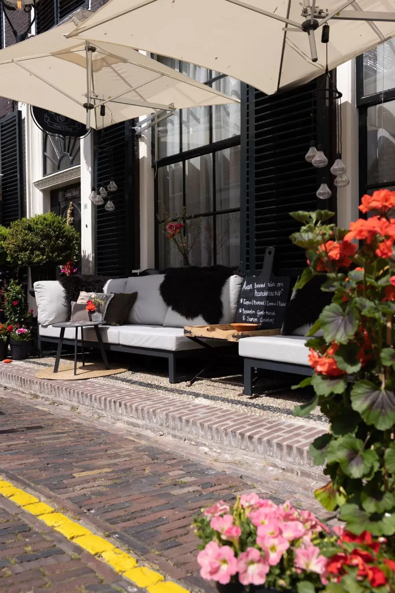 Balcony/Terrace in Boutique Hotel Elburg en Tapperij