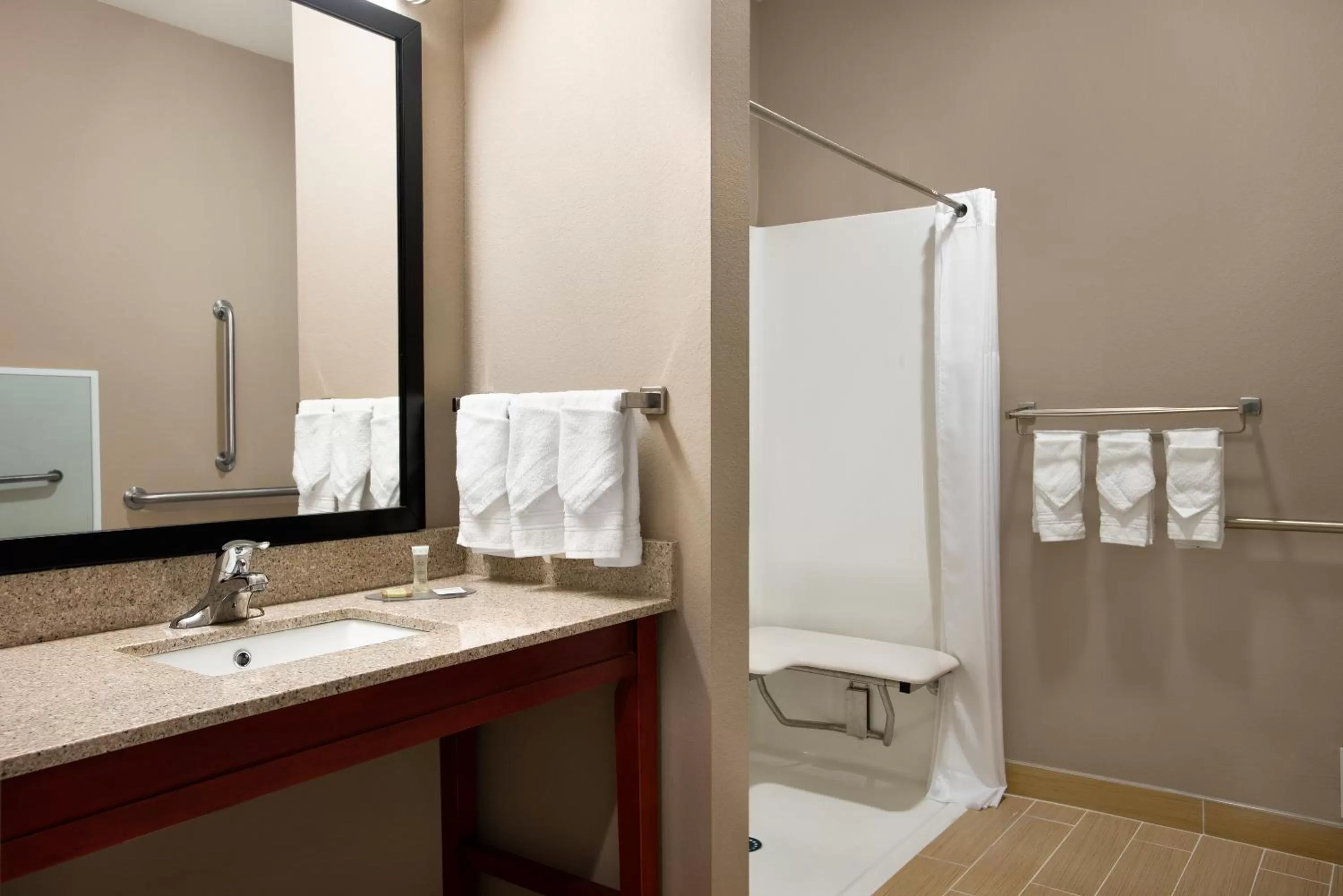 Bathroom in Super 8 by Wyndham Hershey Chocolate Avenue