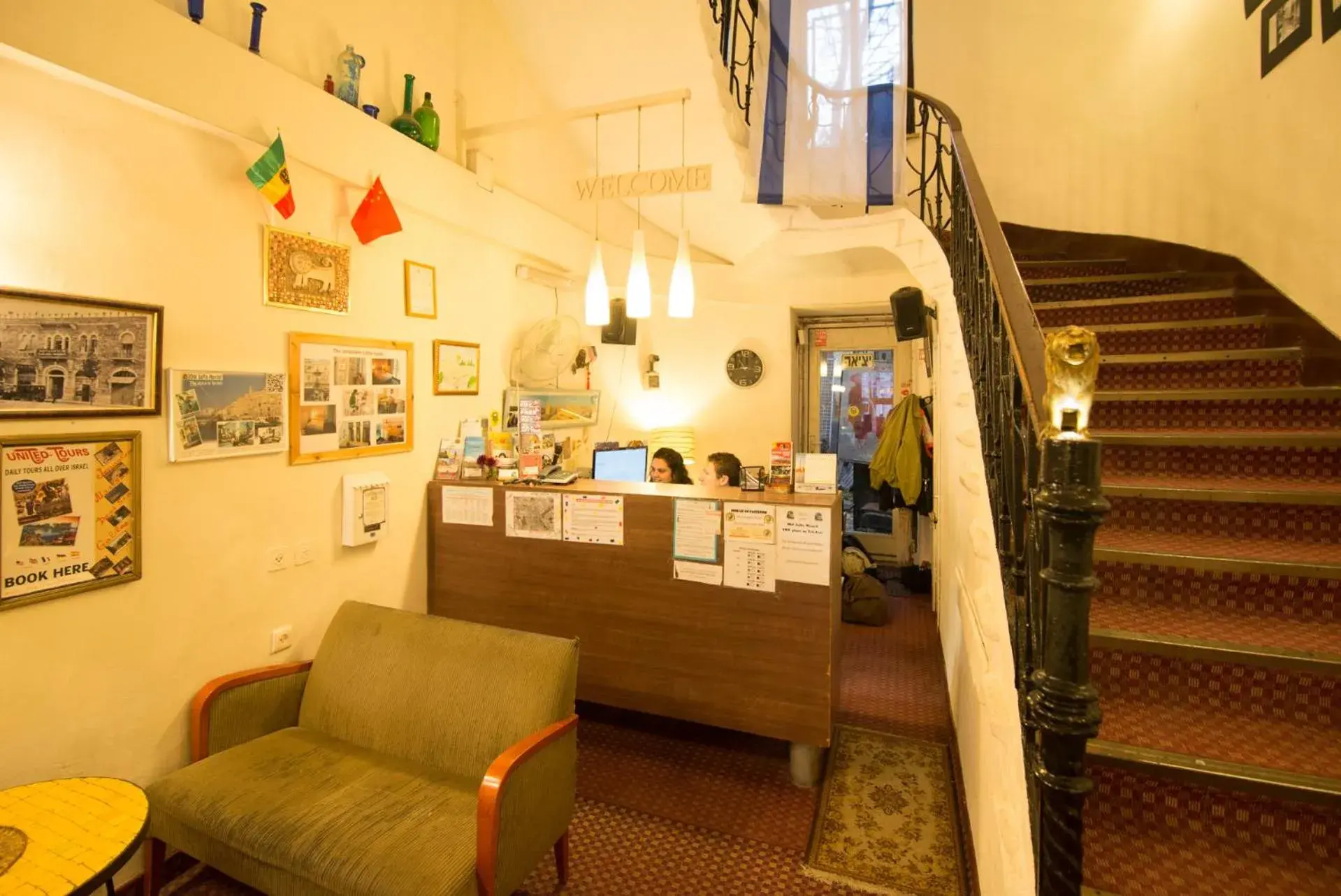 Lobby or reception, Lobby/Reception in Jerusalem Hostel