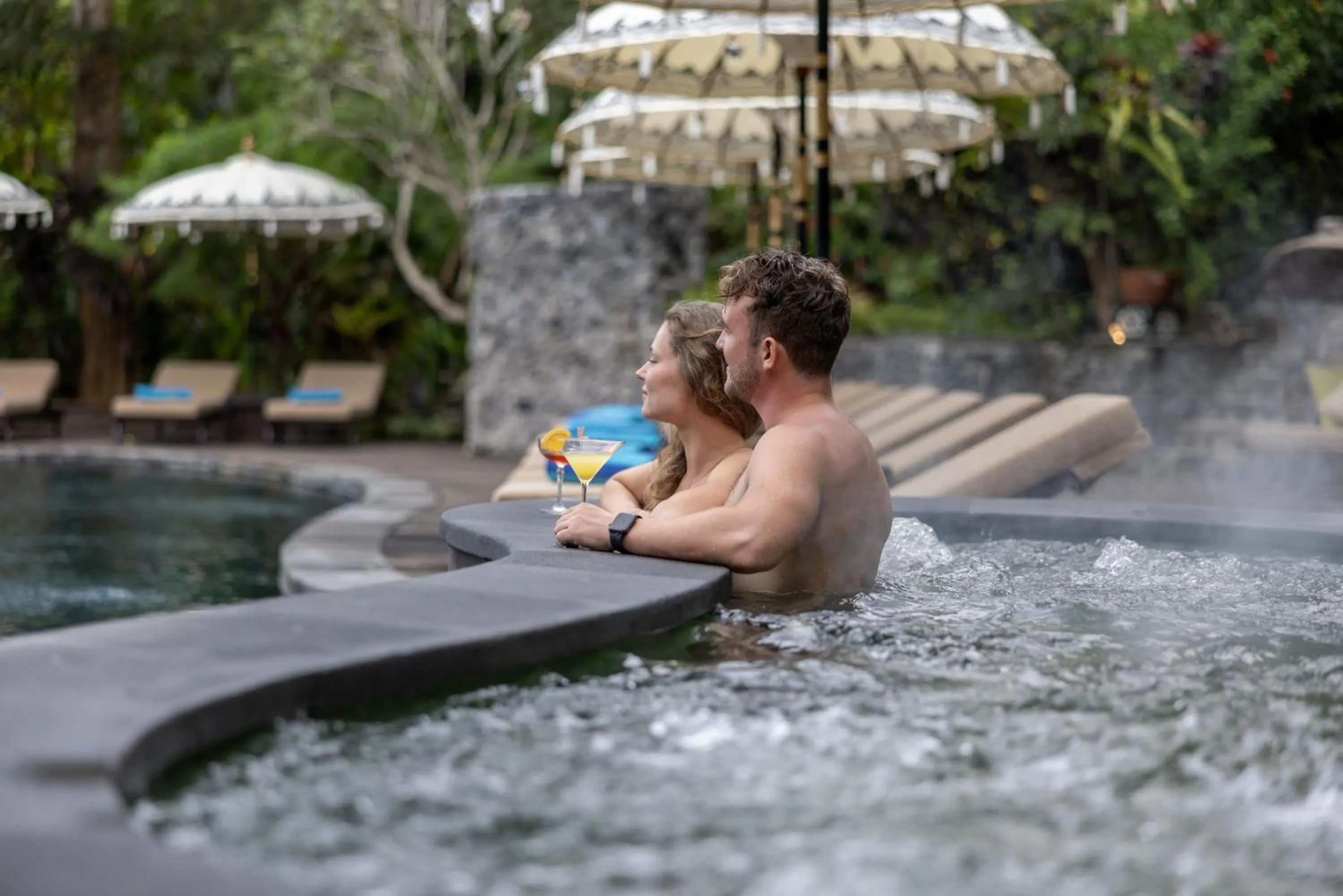 Hot Tub in The Kayon Valley Resort