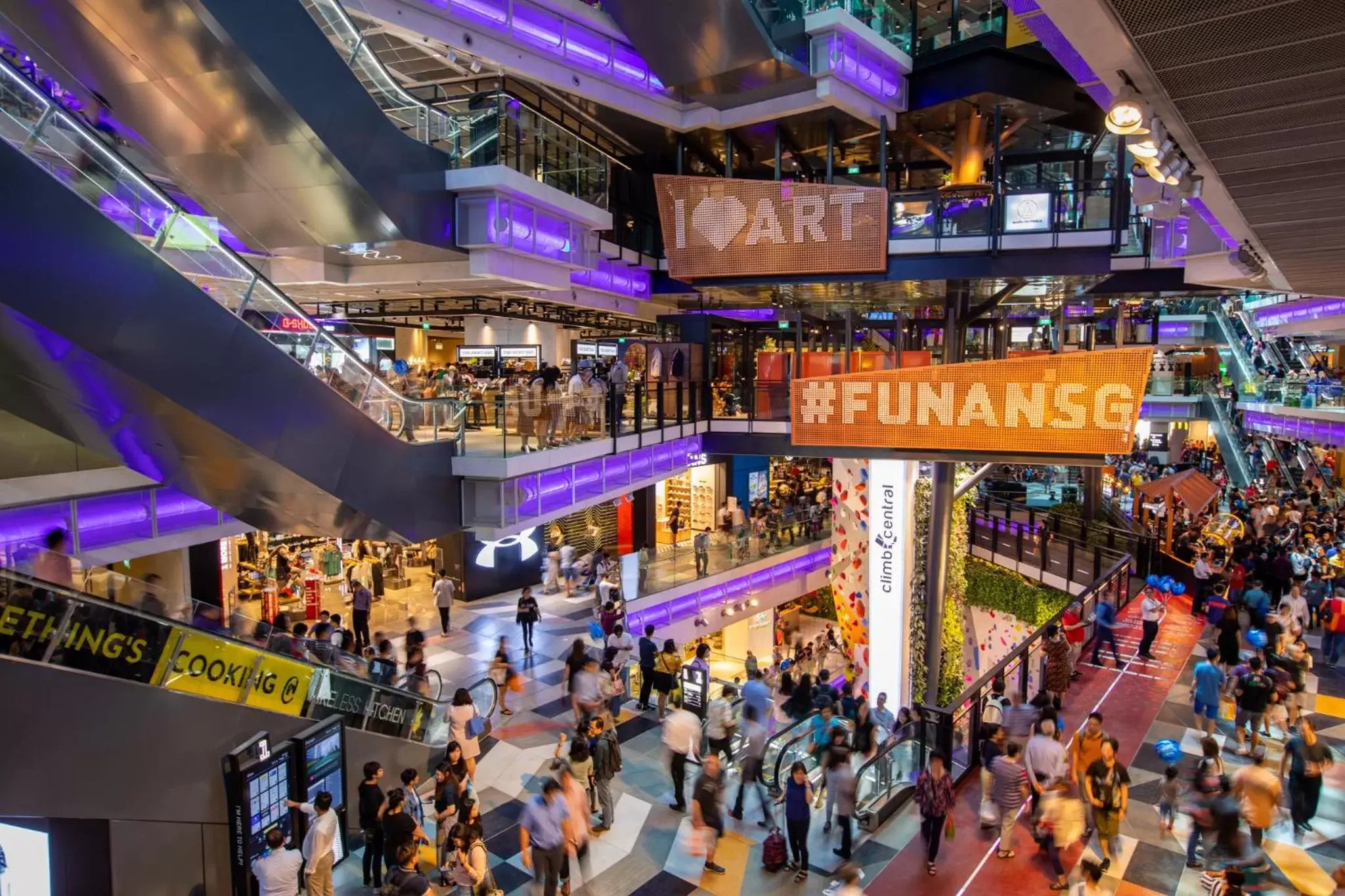Shopping Area in lyf Funan Singapore