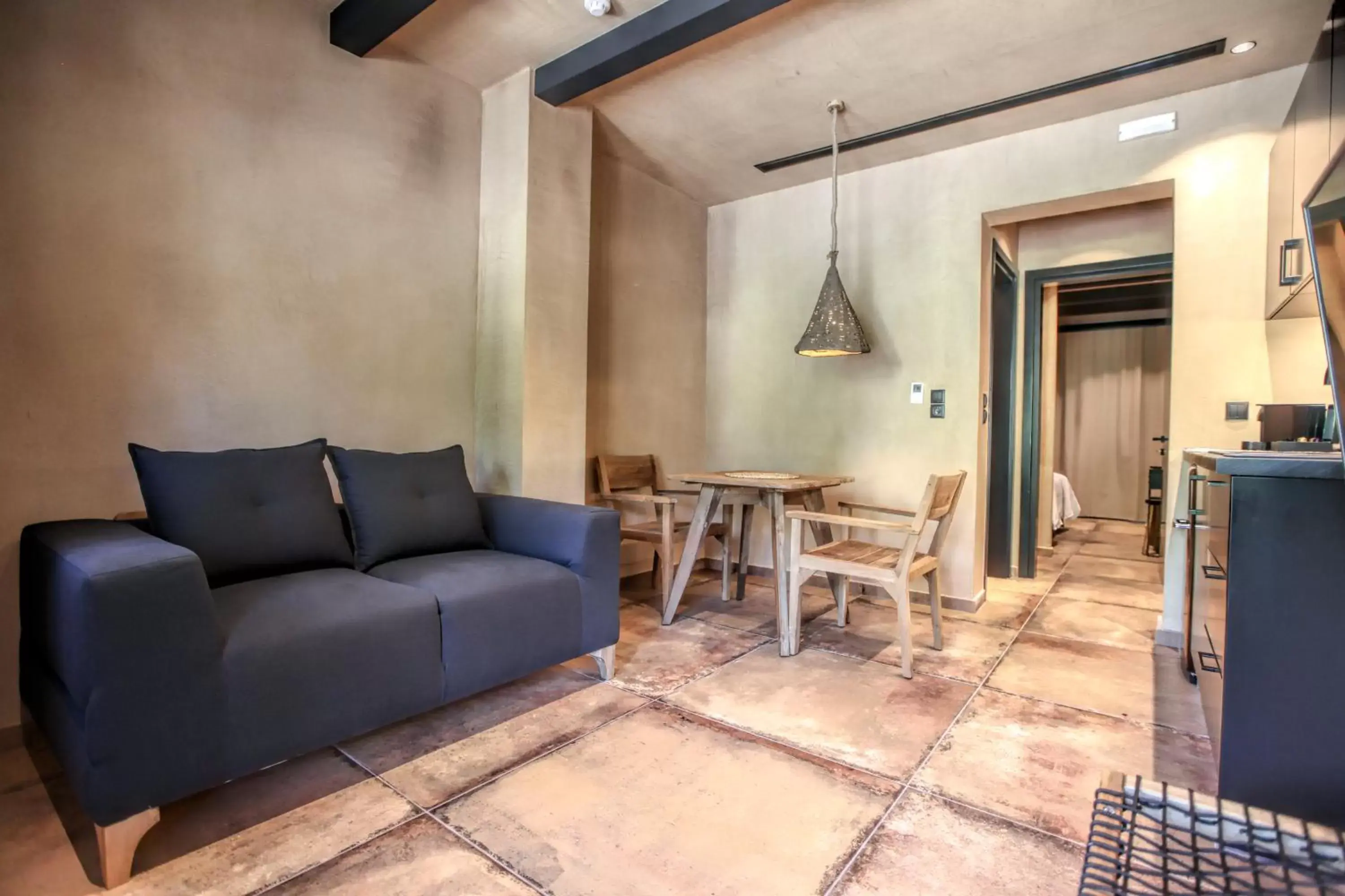Living room, Seating Area in Meteora Heaven and Earth Kastraki premium suites