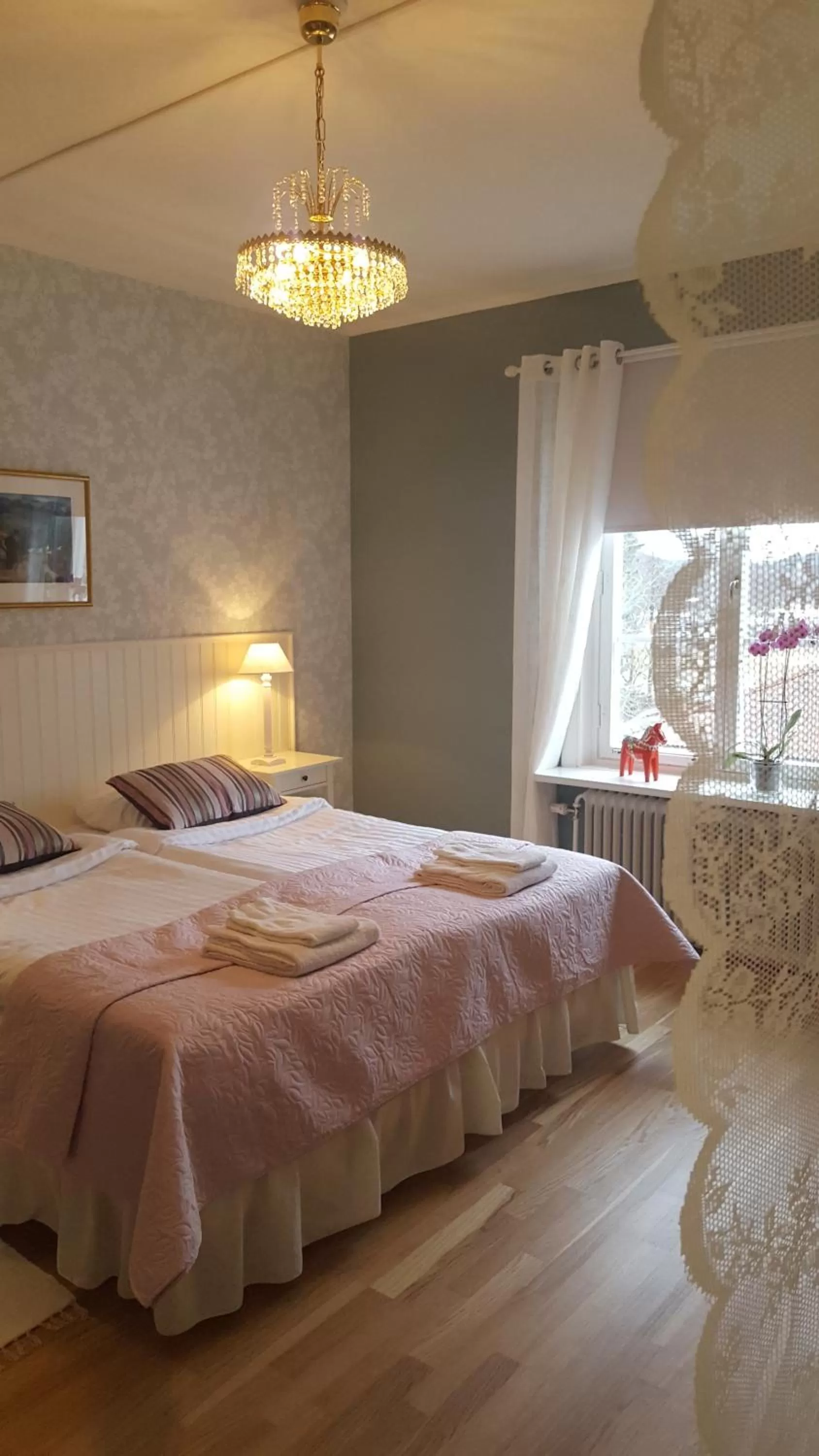 Photo of the whole room, Bed in Långshyttans Brukshotell