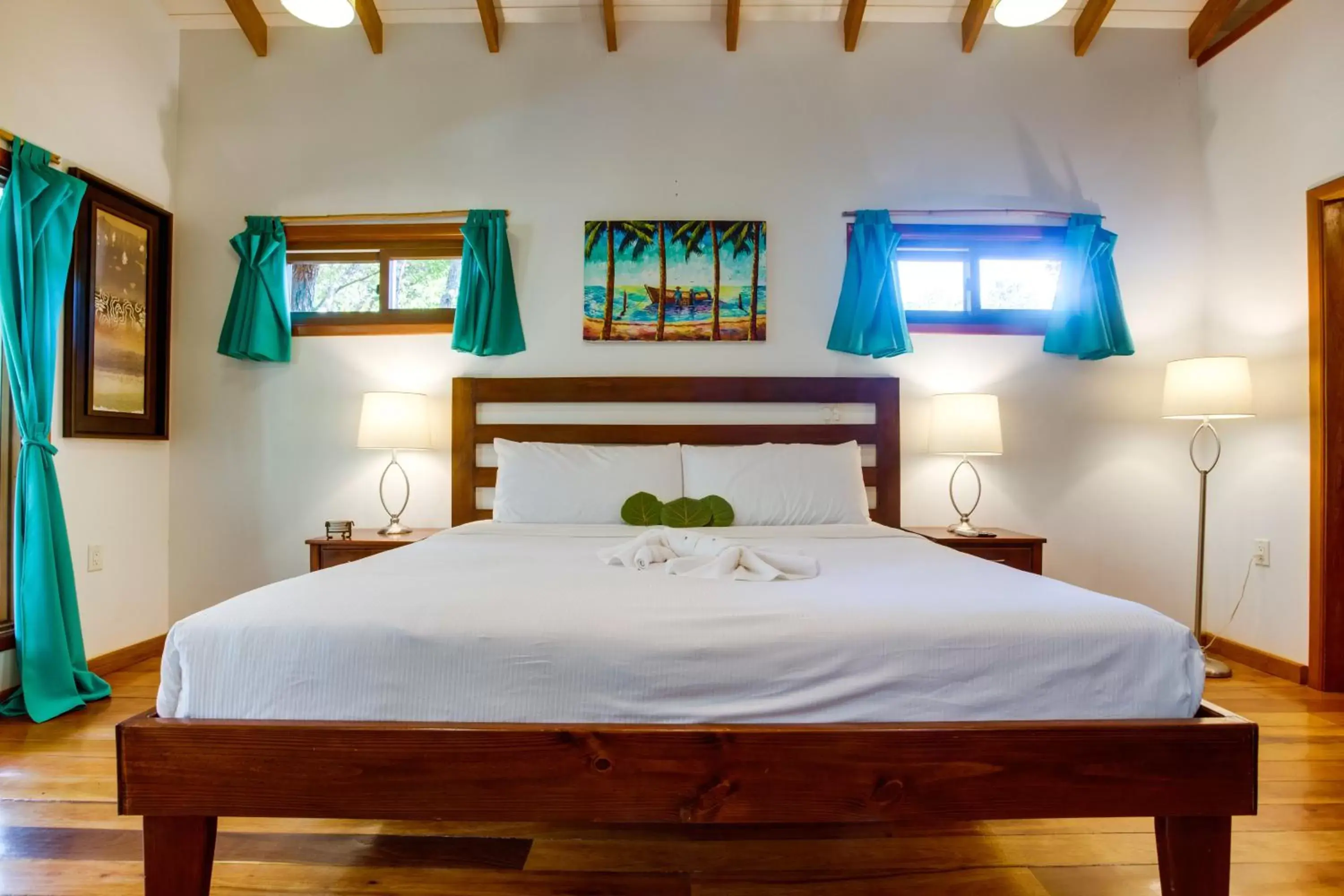 Bed in Mariposa Belize Beach Resort