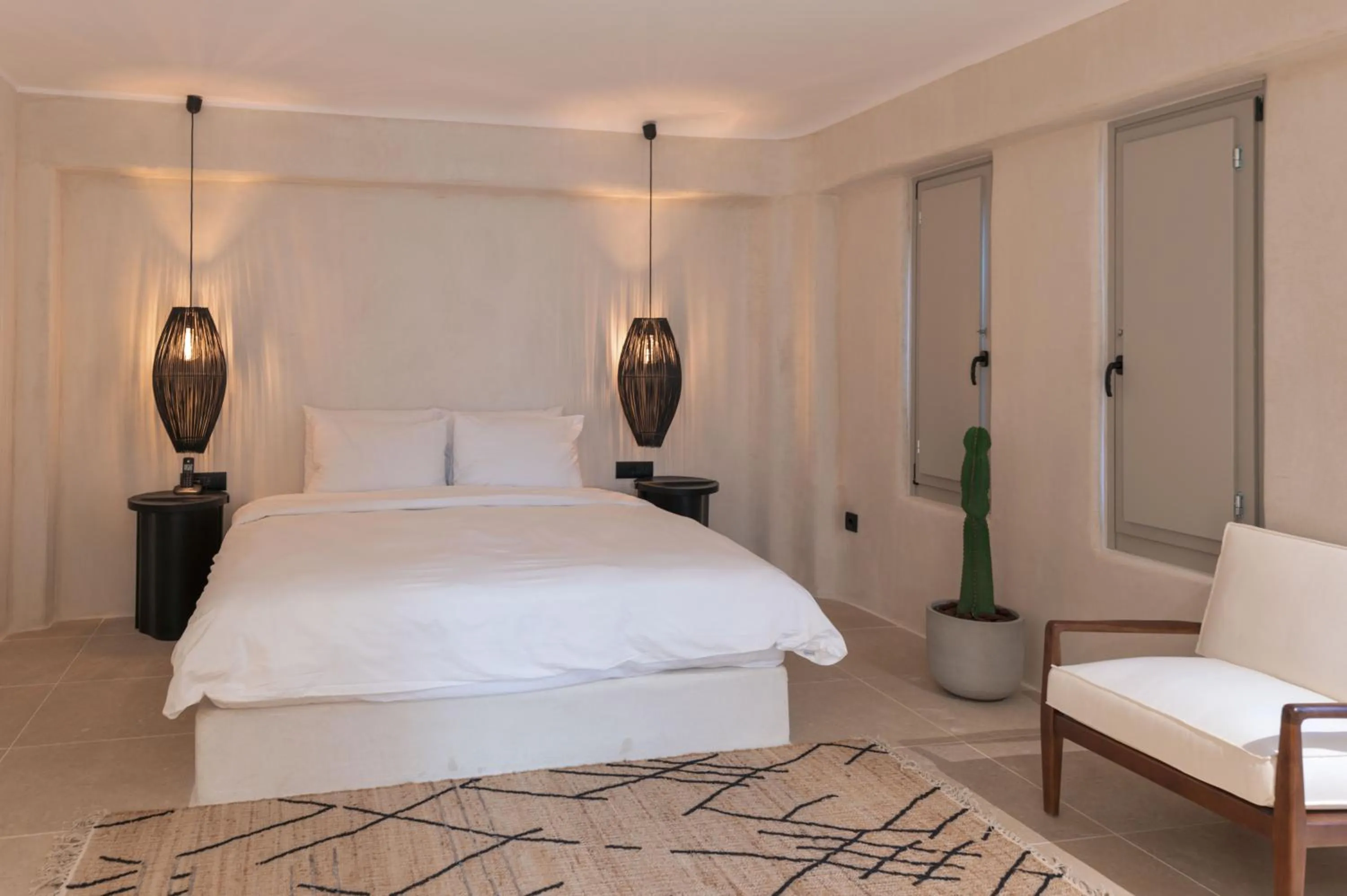 Bed in Rocabella Mykonos Hotel