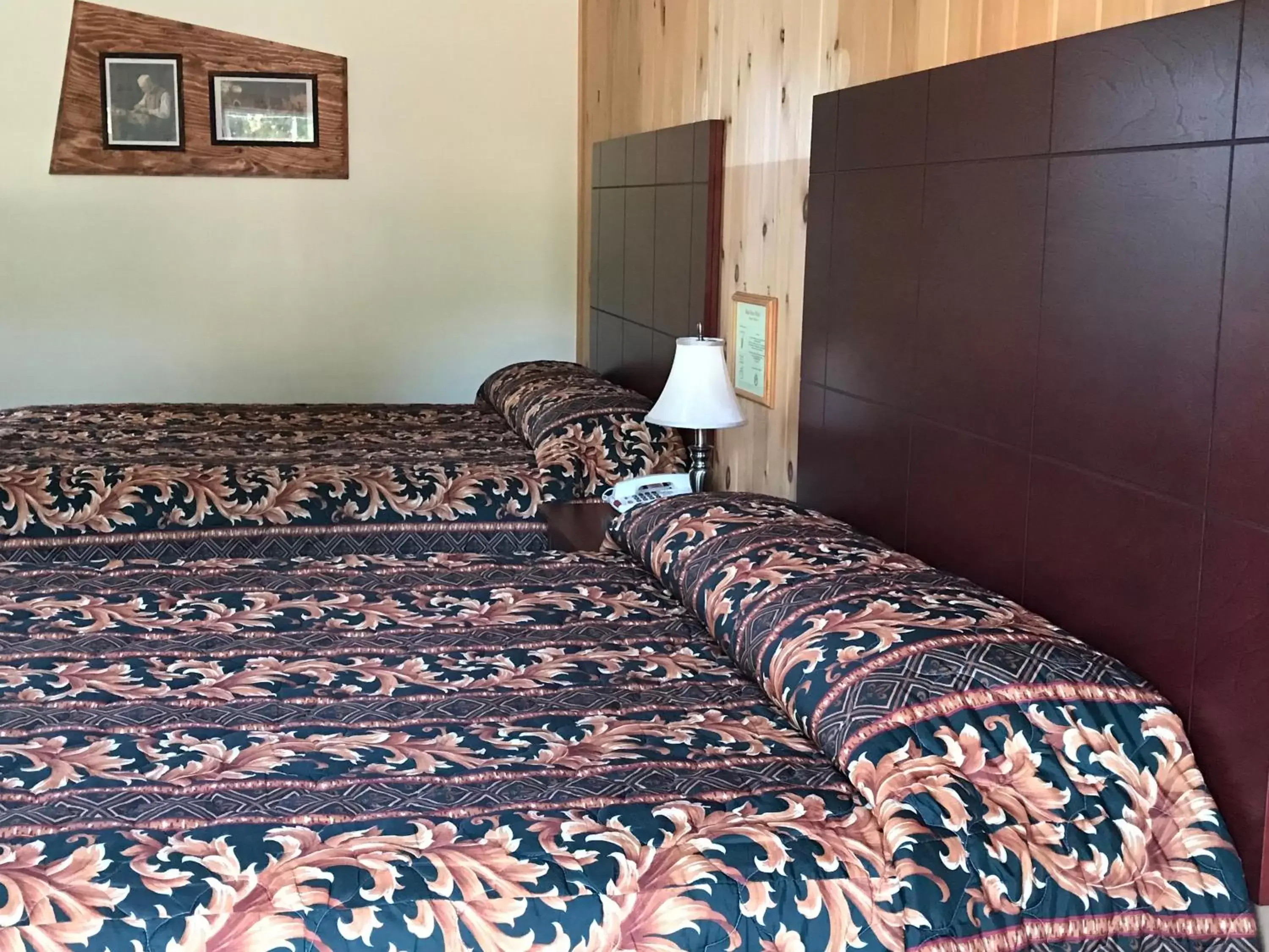 Bed in Deep River Motel