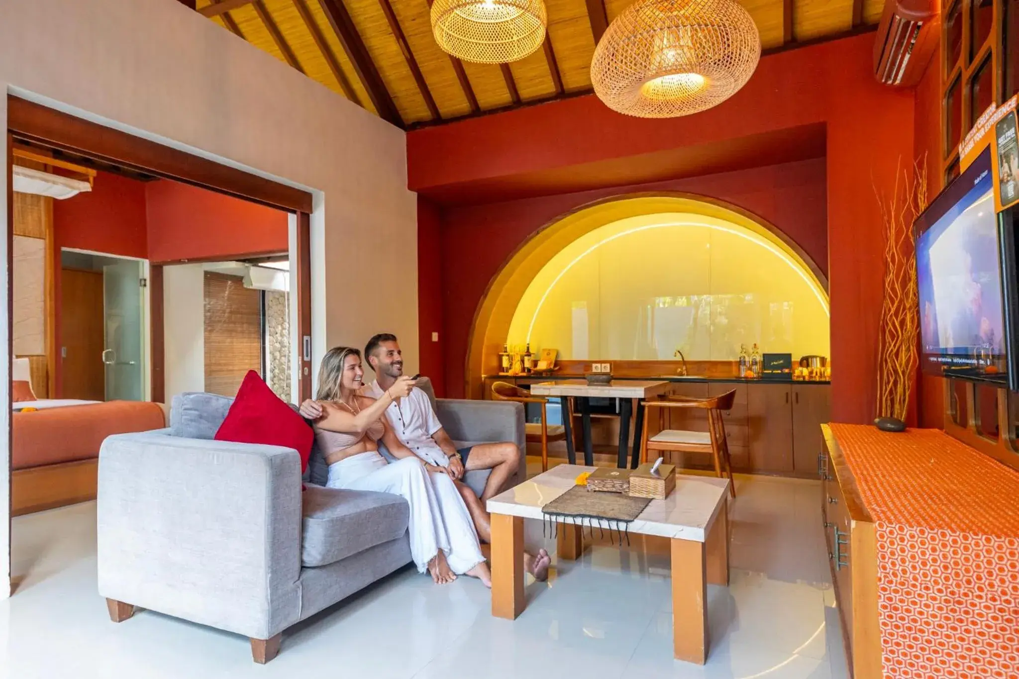 Living room in Seminyak Sanctuary Villa by Ini Vie Hospitality