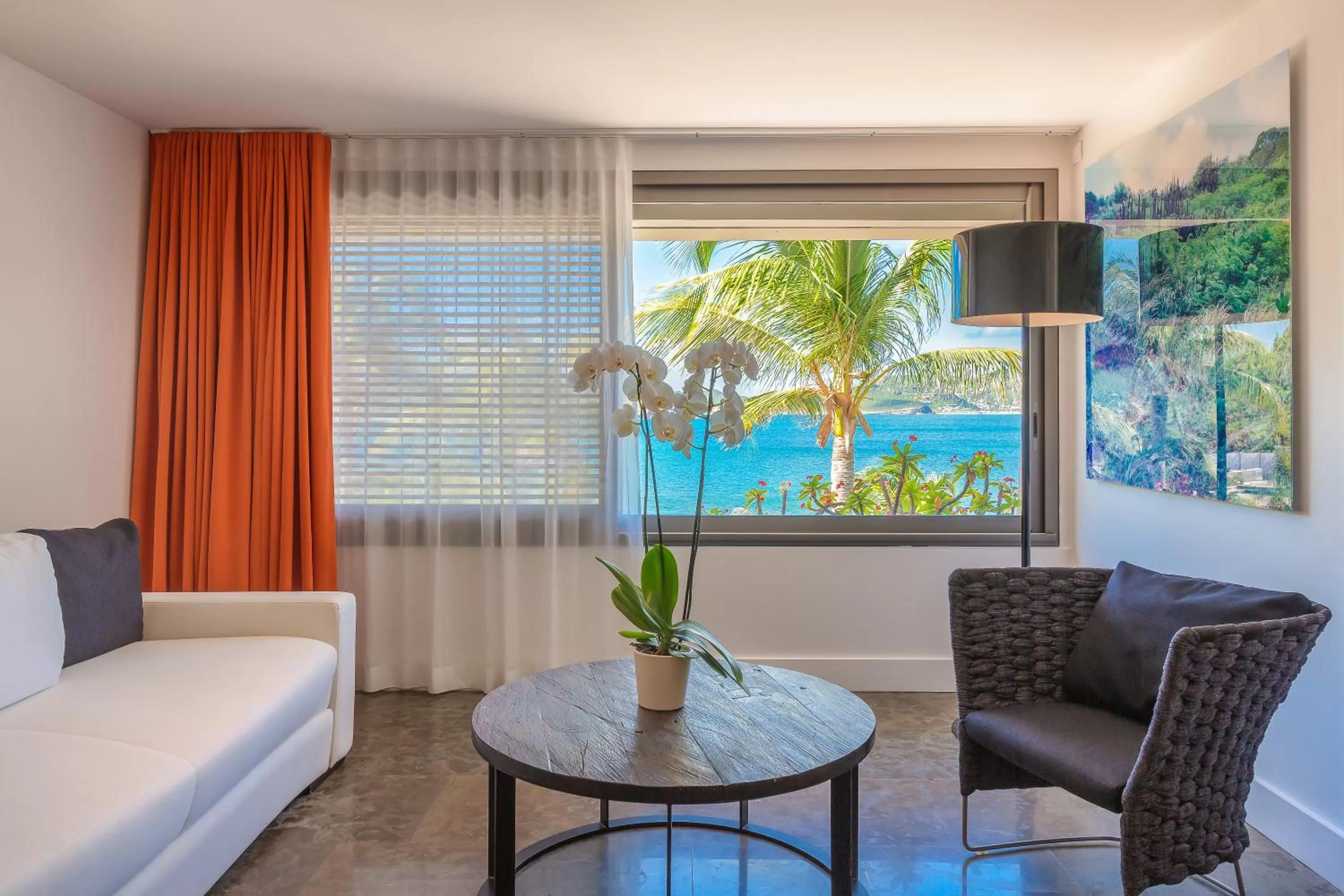 Living room in Hotel Christopher Saint Barth