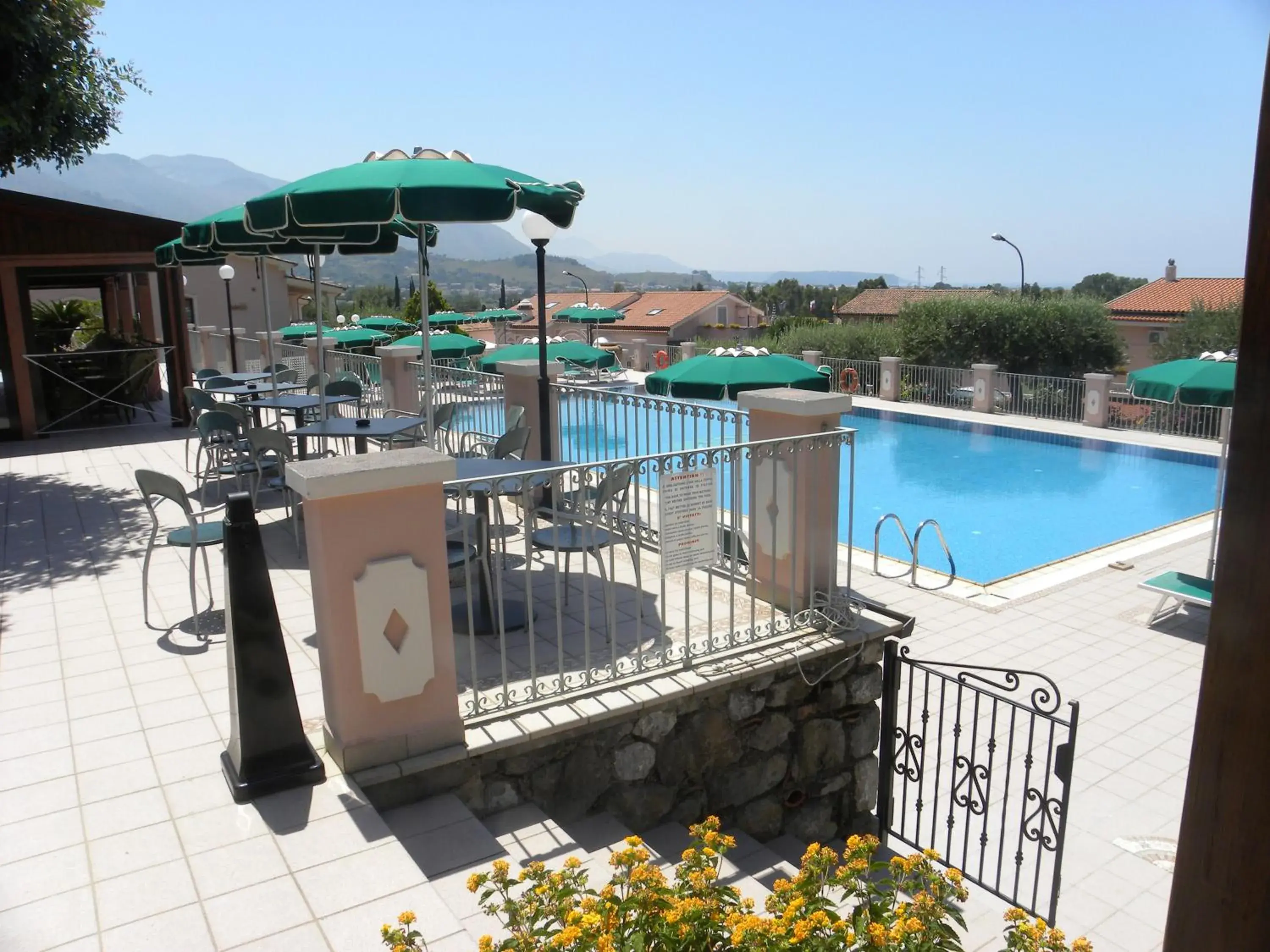 Balcony/Terrace, Swimming Pool in Hotel Ristorante Borgo La Tana