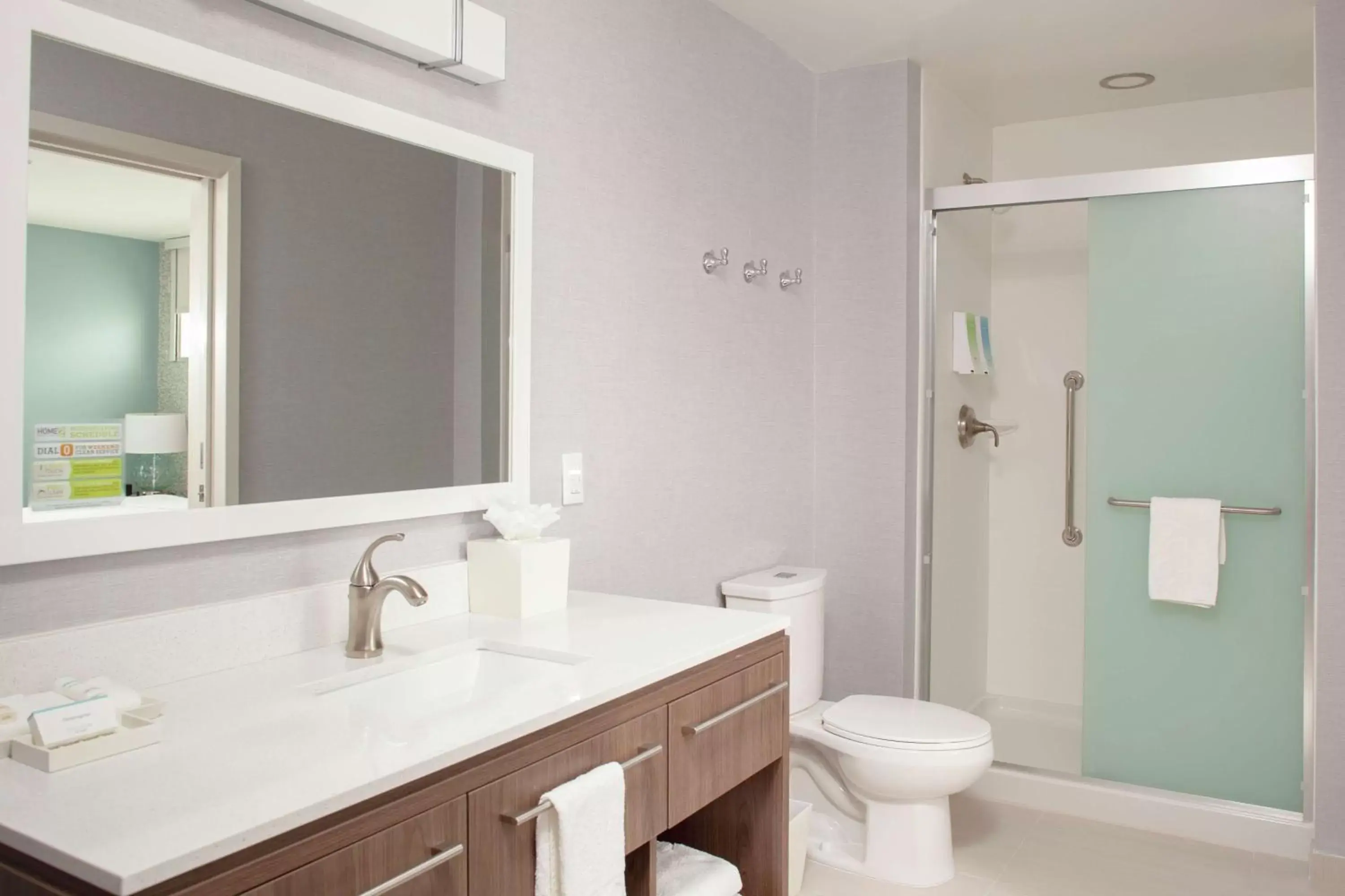 Bathroom in Home2 Suites by Hilton Bloomington Bathroom in Home2 Suites by Hilton Bloomington