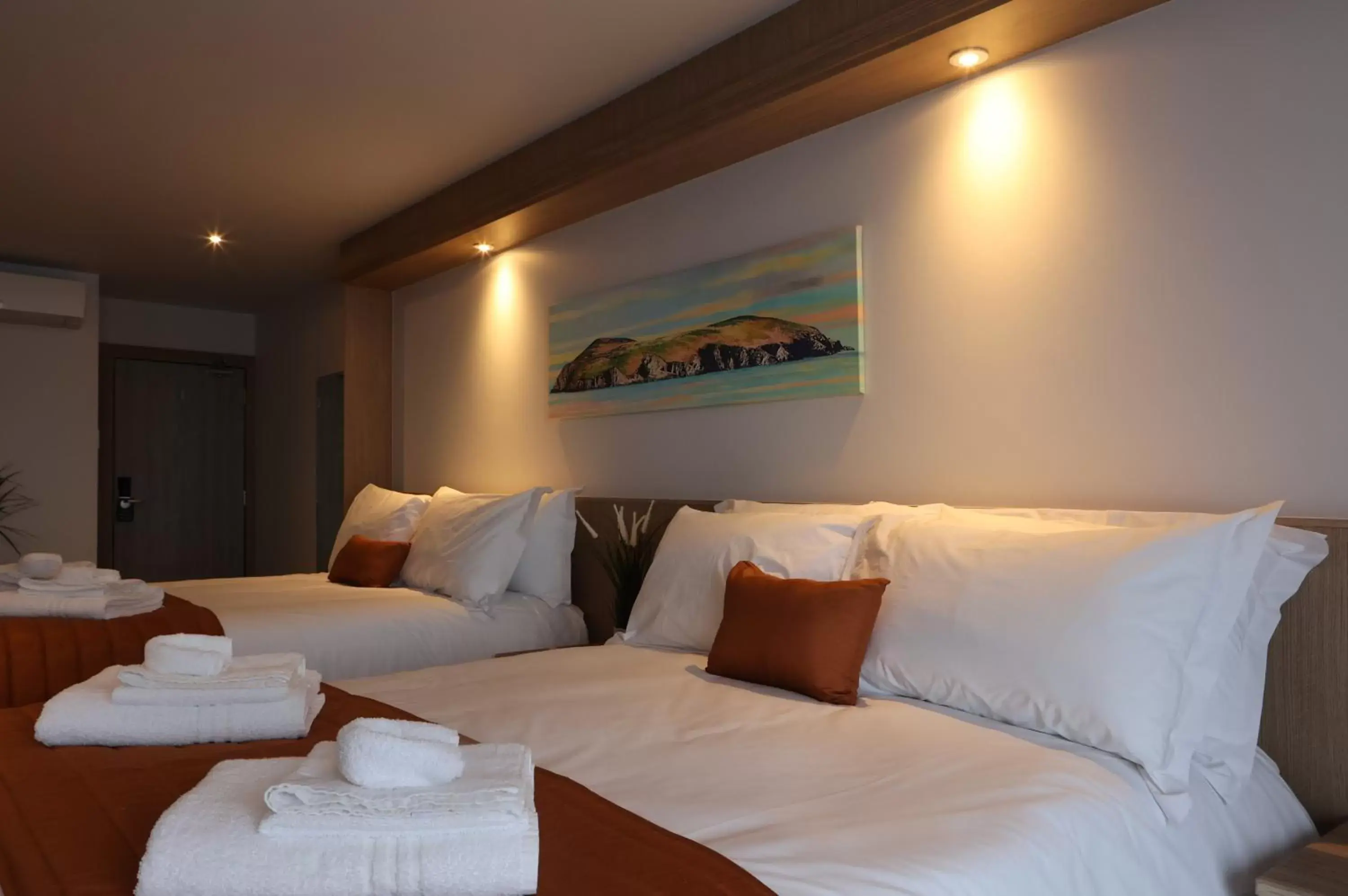 Bed in The Teifi Waterside Hotel