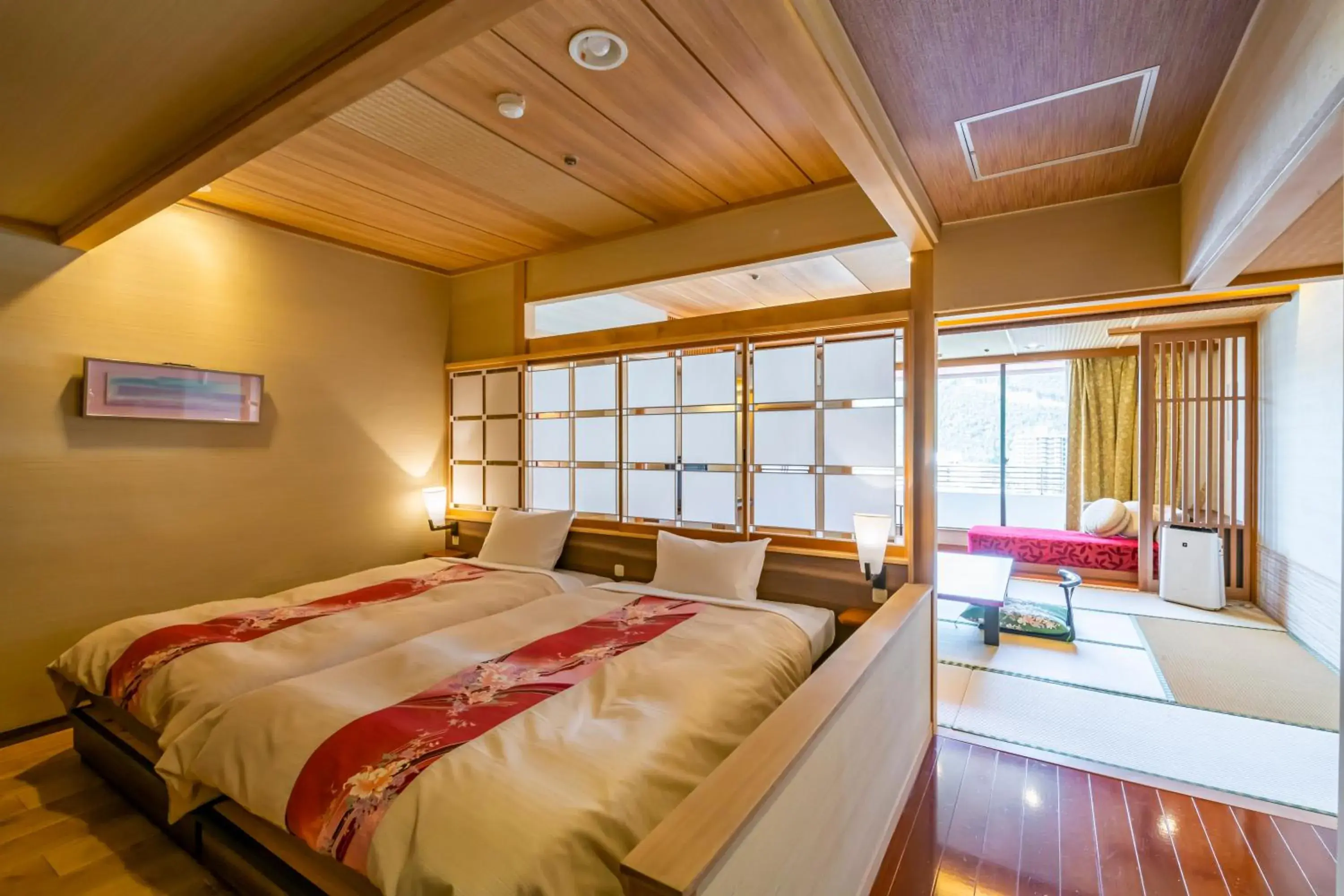 Bed in Kinugawa Grand Hotel Yume no Toki