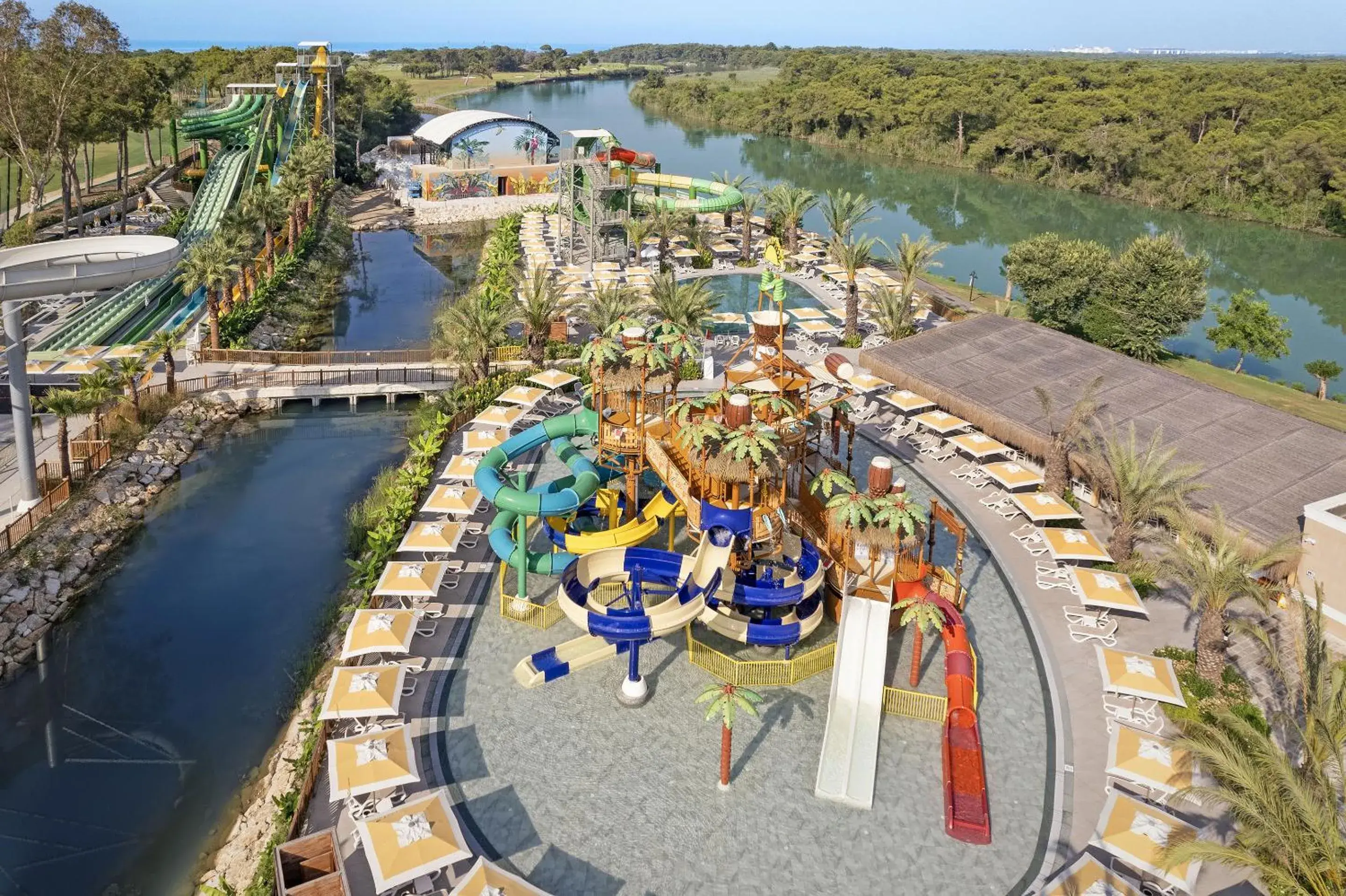 Pool view, Bird's-eye View in Titanic Deluxe Belek