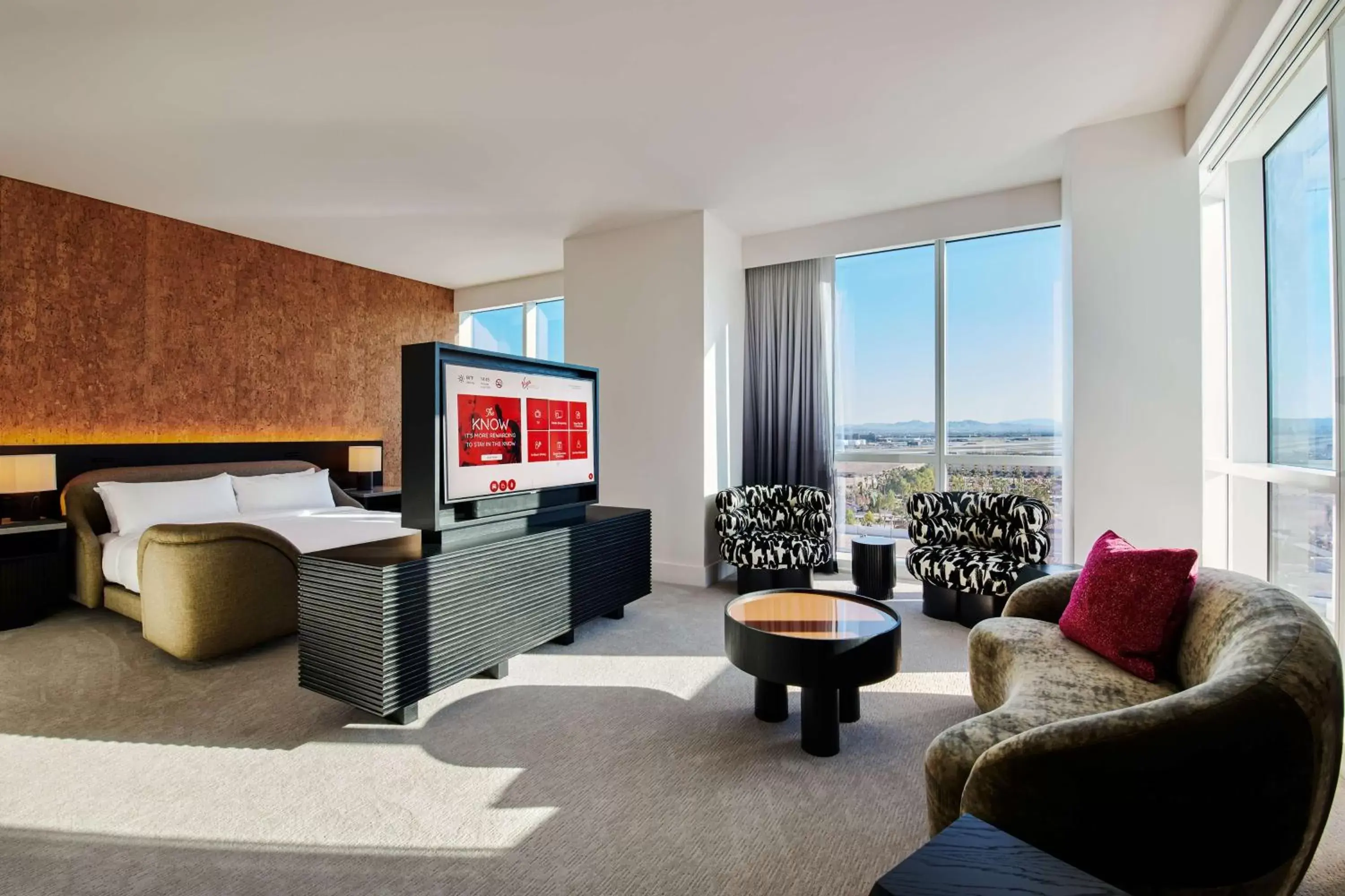 Living room, Seating Area in Virgin Hotels Las Vegas, Curio Collection by Hilton