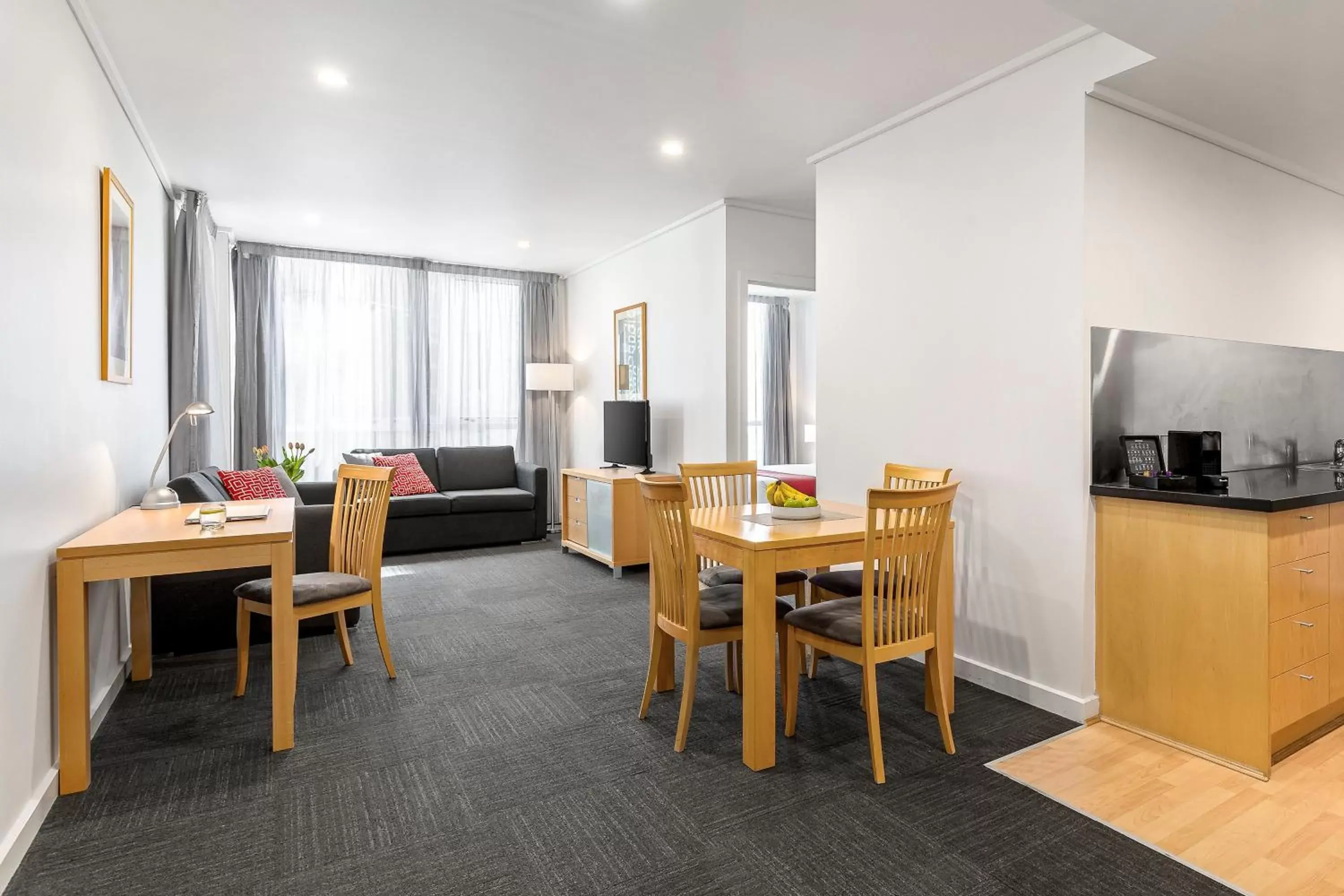 Living room, Dining Area in Quest Southbank