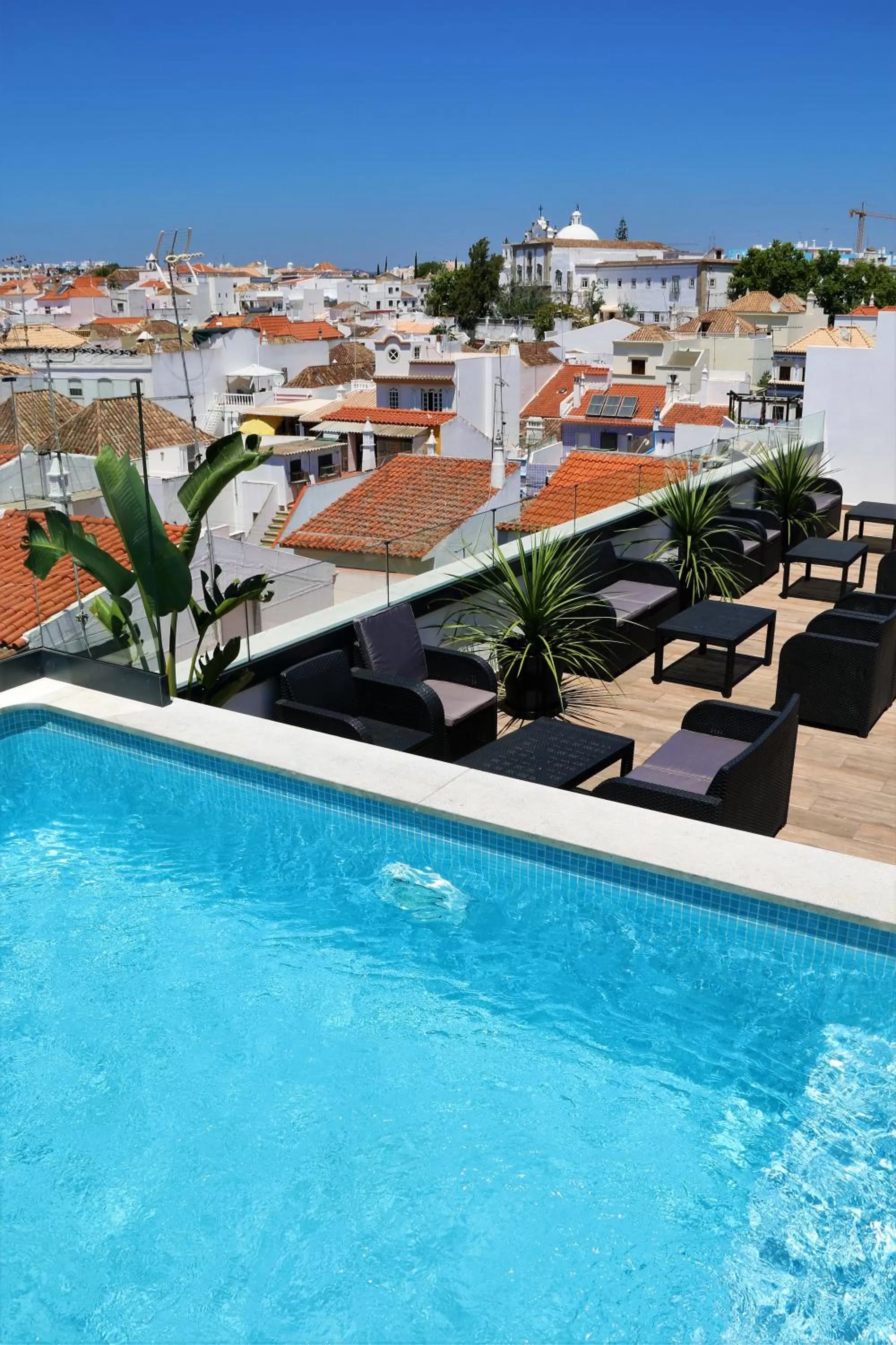 Pool view in Authentic Tavira Hotel