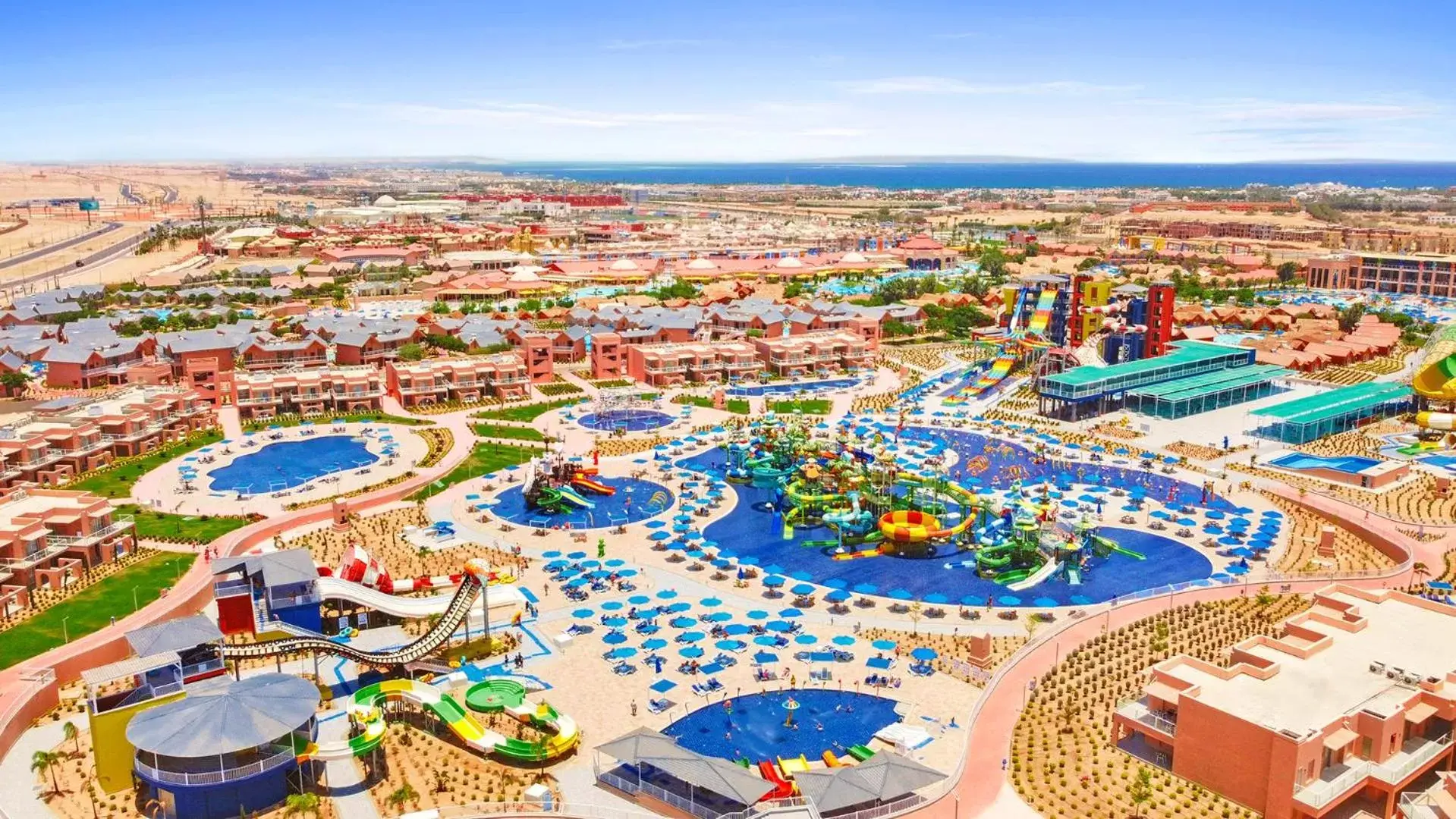 Bird's eye view, Bird's-eye View in Pickalbatros Jungle Aqua Park - Neverland Hurghada