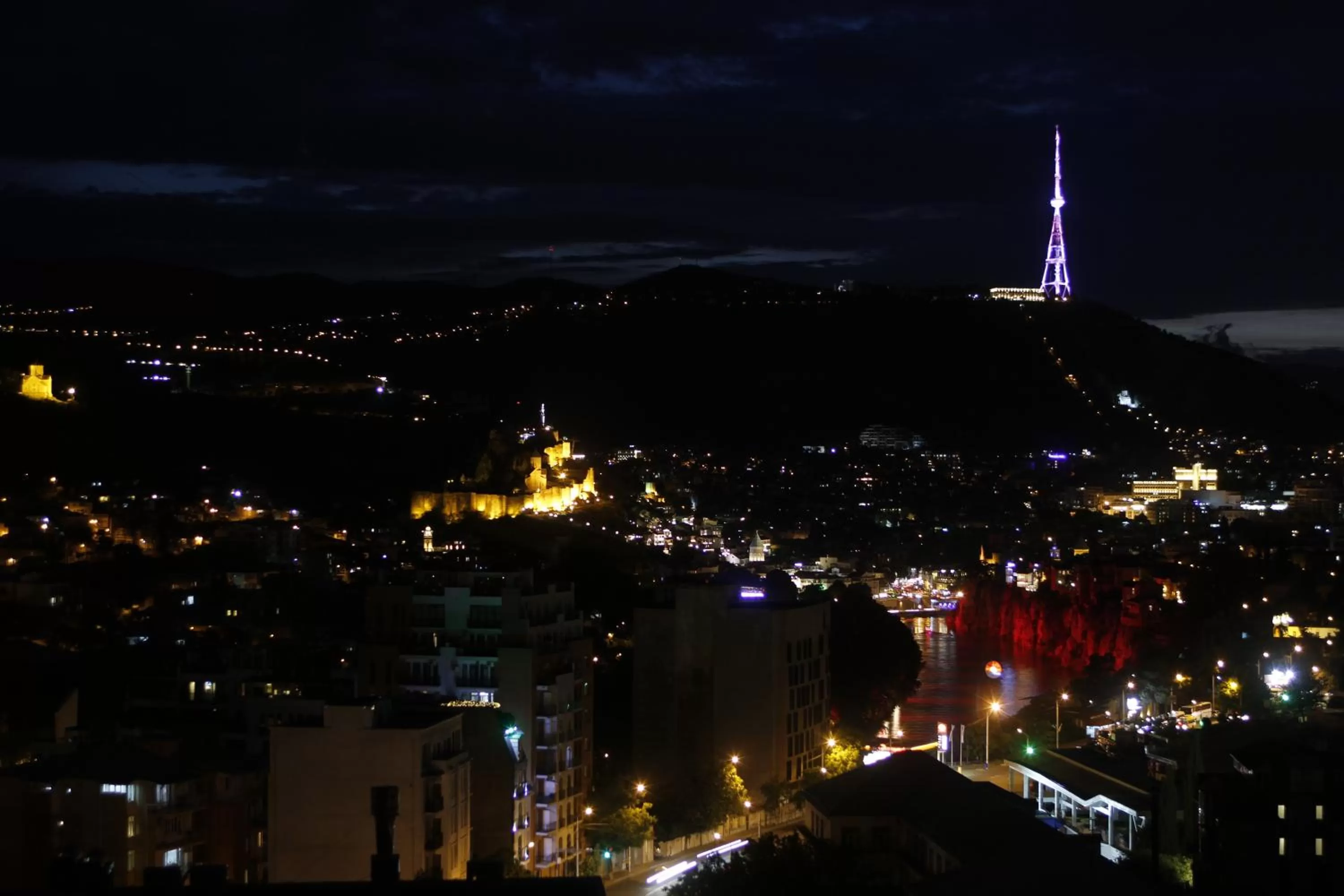 Night in Hotel Grand View in Tbilisi