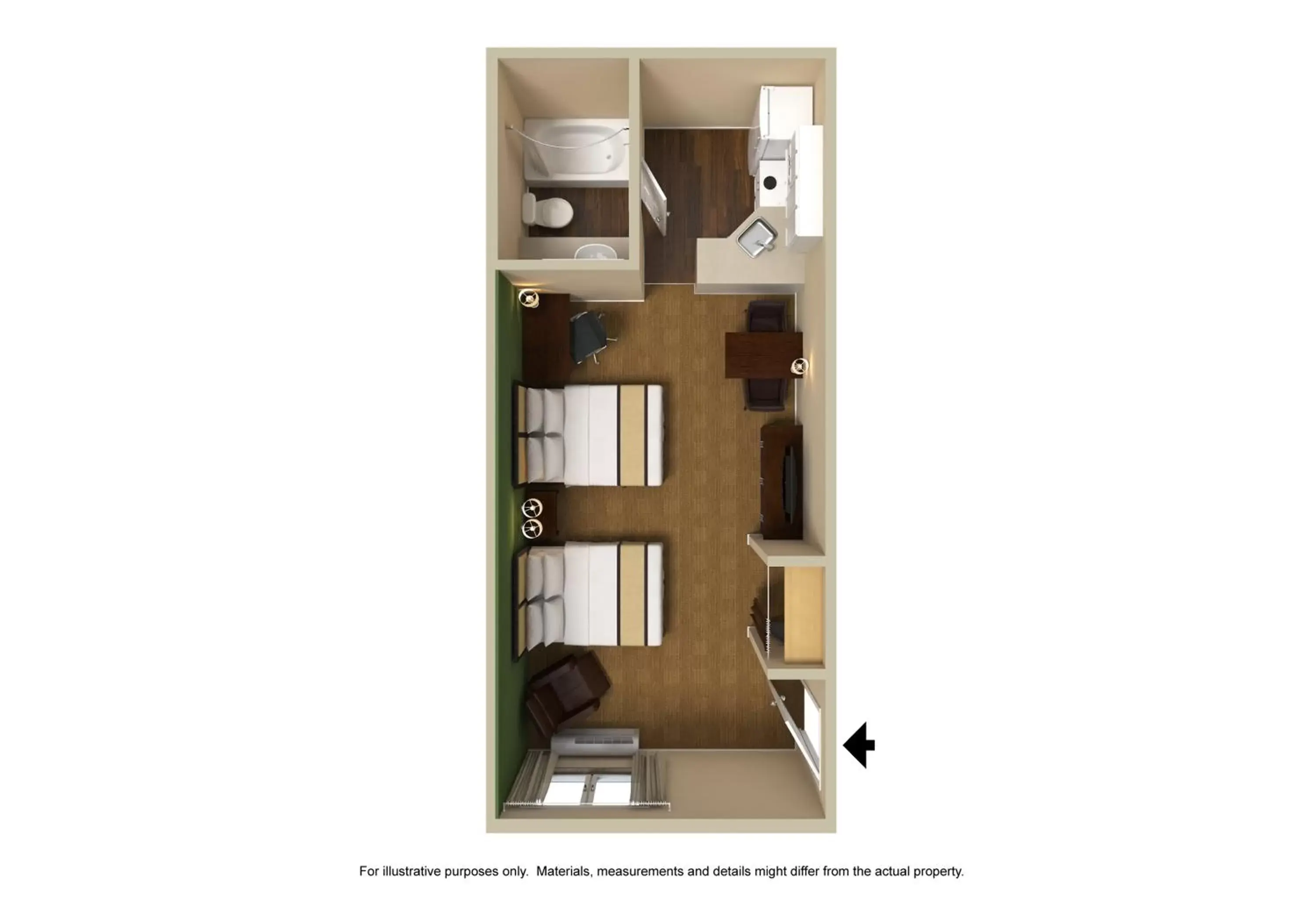 Floor Plan in Extended Stay America Suites - El Paso - Airport