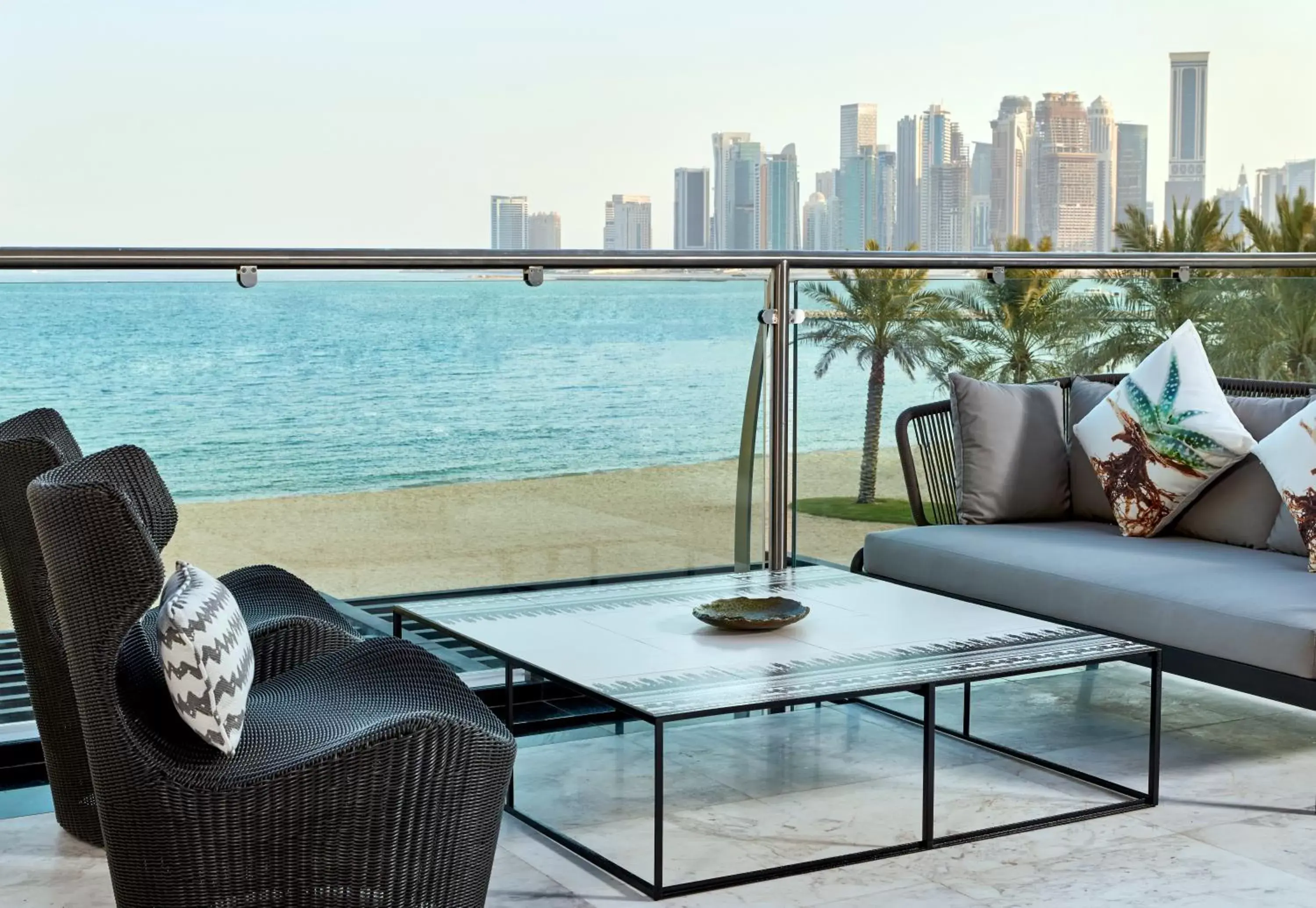 Lounge or bar in InterContinental Doha Beach & Spa, an IHG Hotel Lounge or bar in InterContinental Doha Beach & Spa, an IHG Hotel
