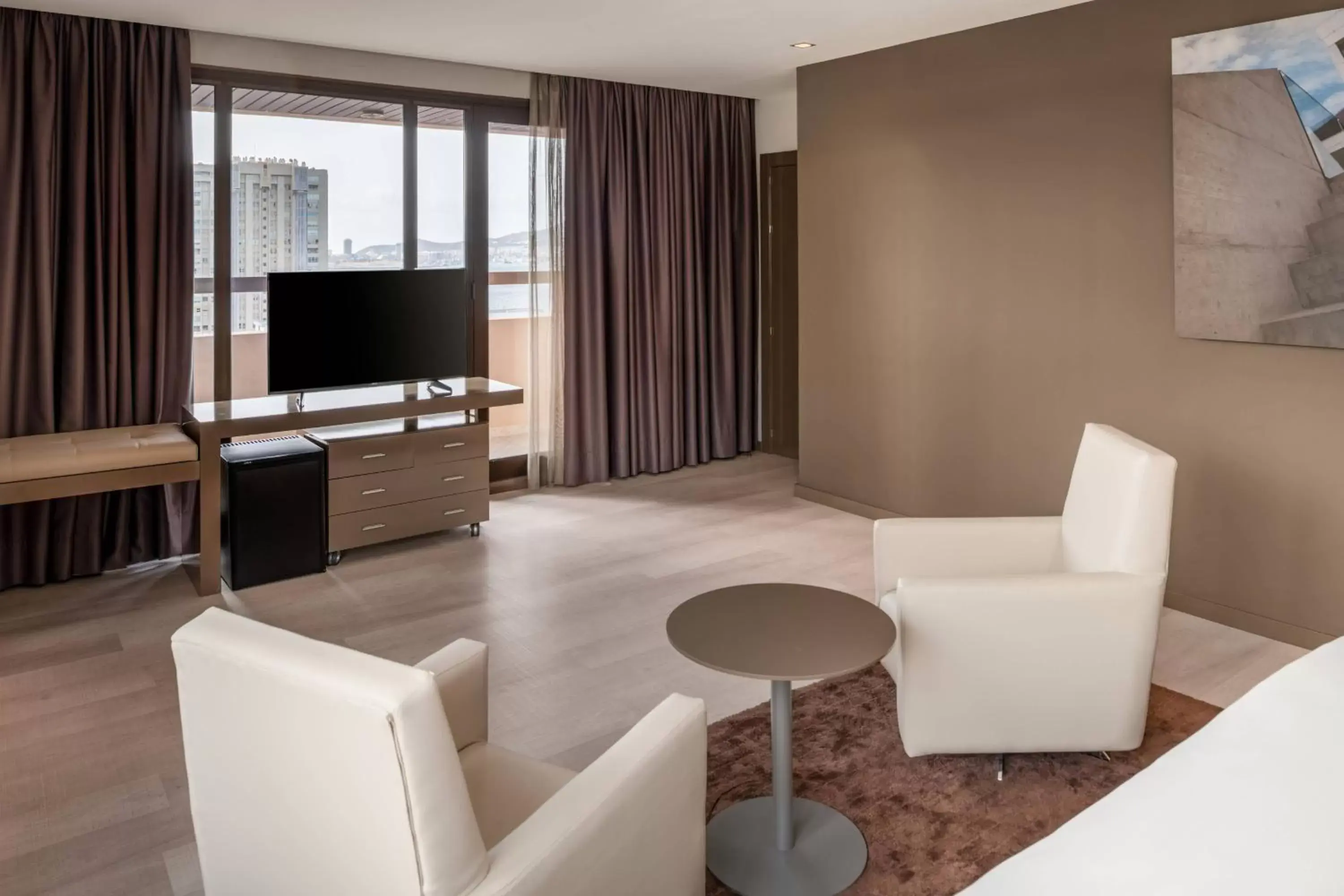 Bedroom, Seating Area in AC Hotel Iberia Las Palmas by Marriott