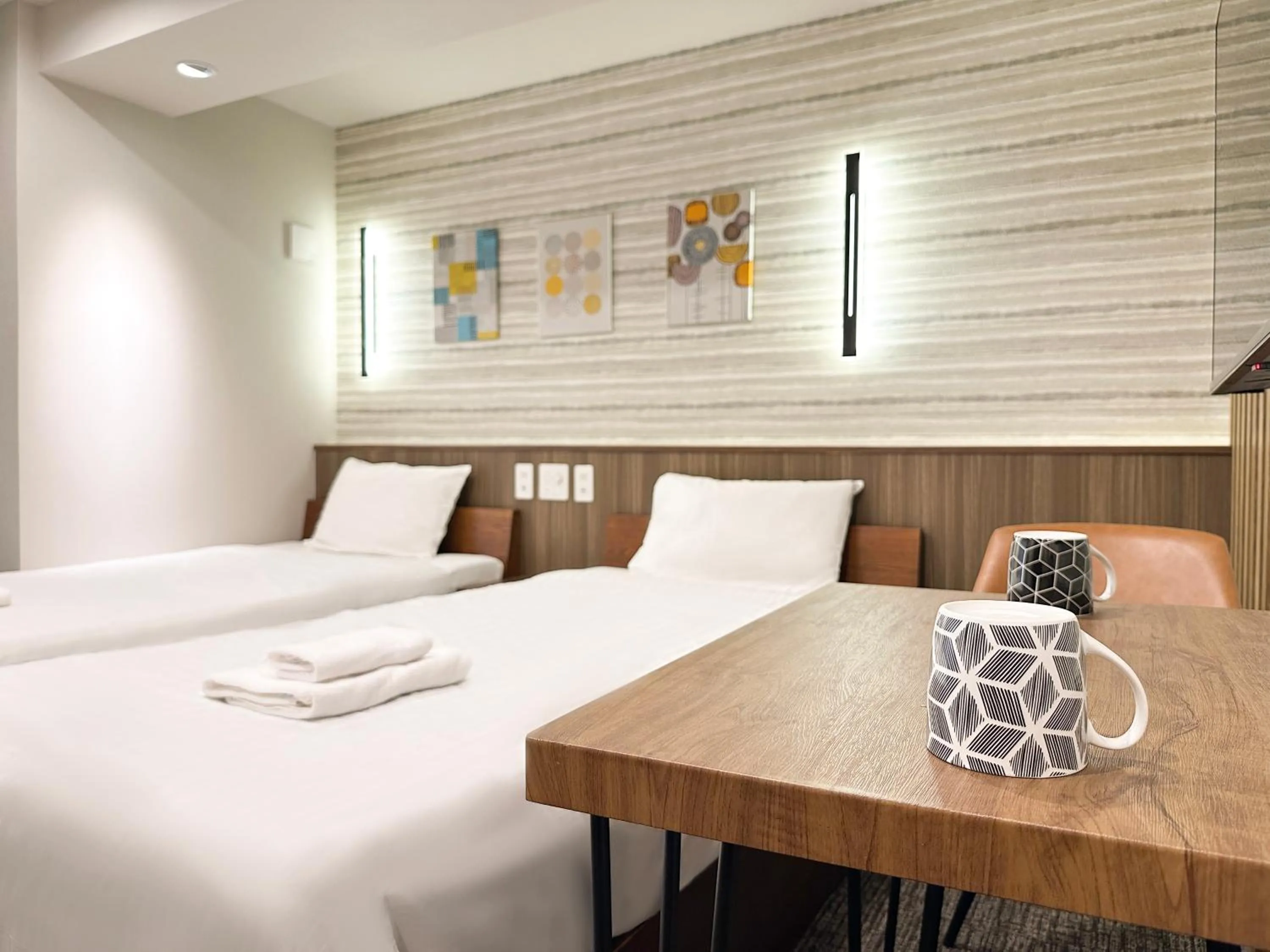 Bed in Osaka Ebisu Hotel