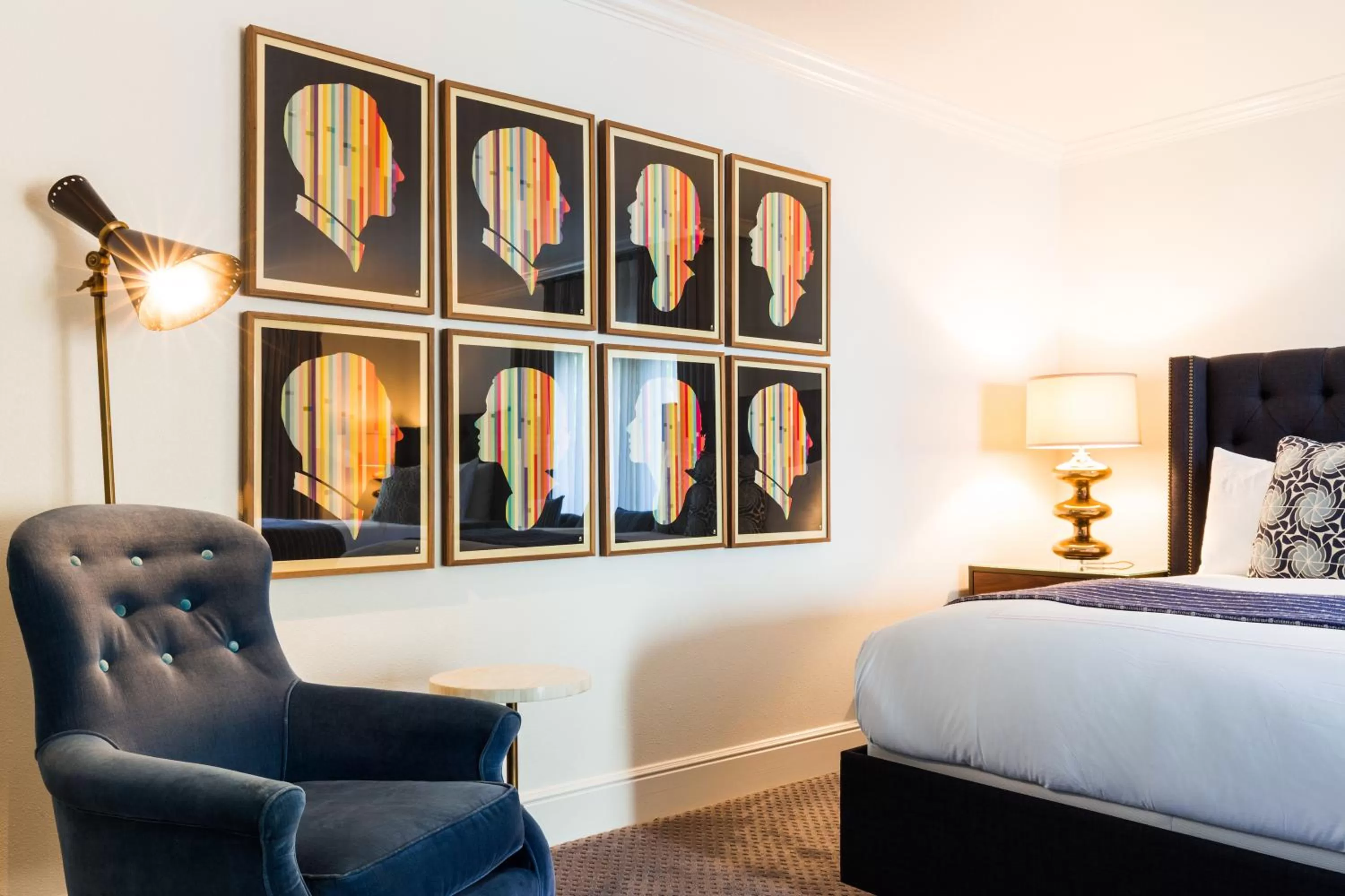 Decorative detail, Bed in Hotel Ella