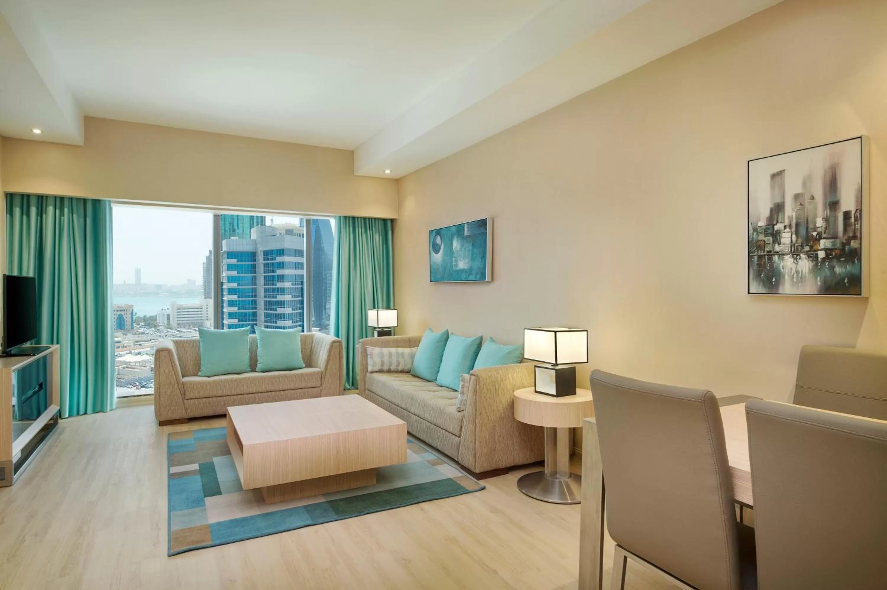 Living room in Wyndham Doha West Bay