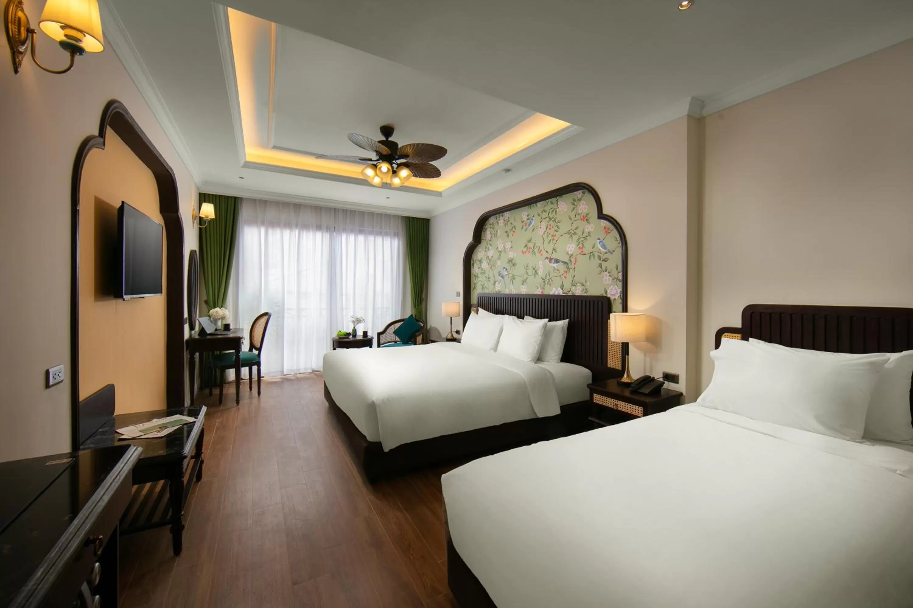 View (from property/room), Bed in La Passion Hanoi Hotel & Apartment