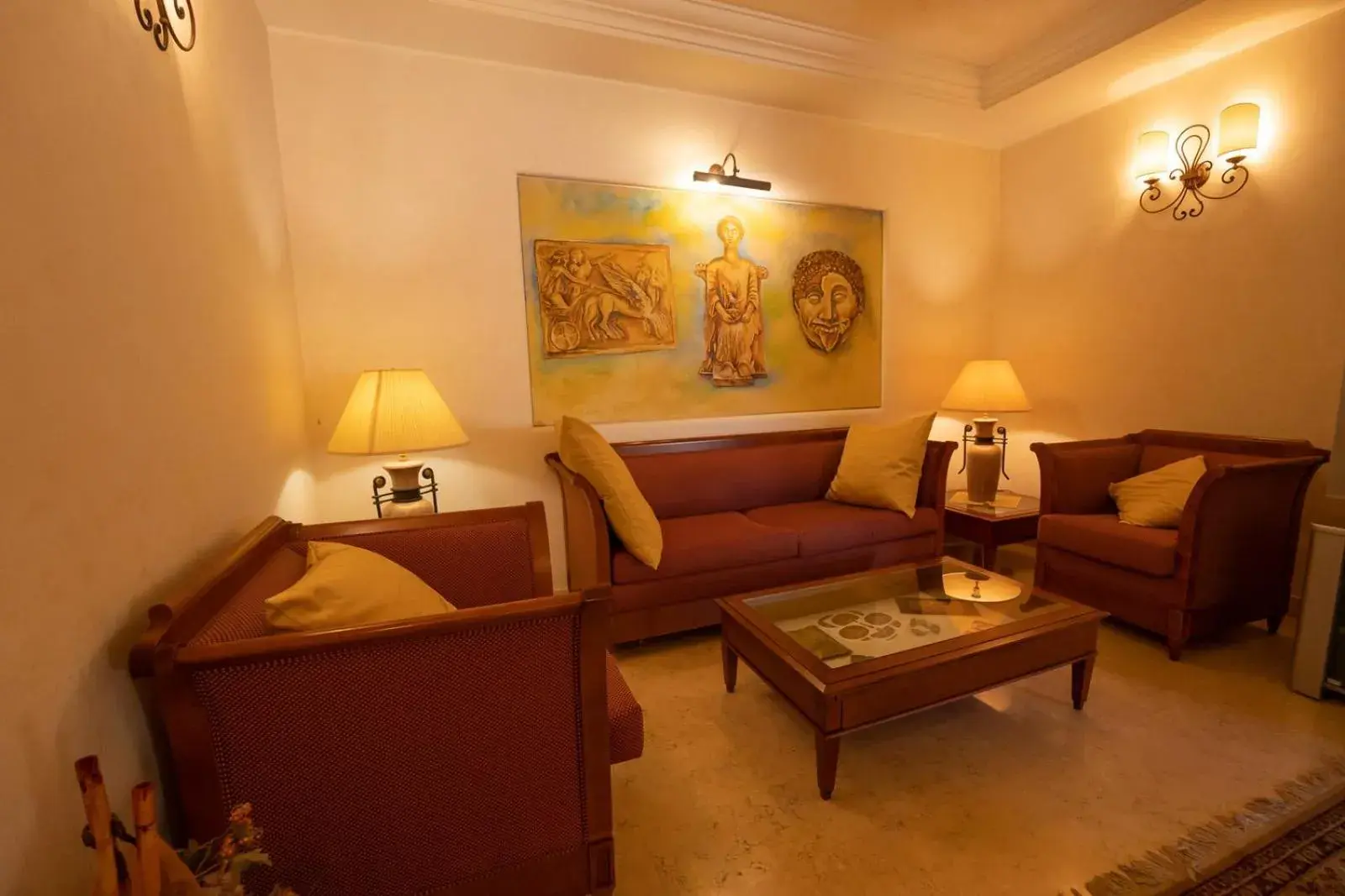 Communal lounge/ TV room, Seating Area in Hotel Ristorante Vecchia Vibo