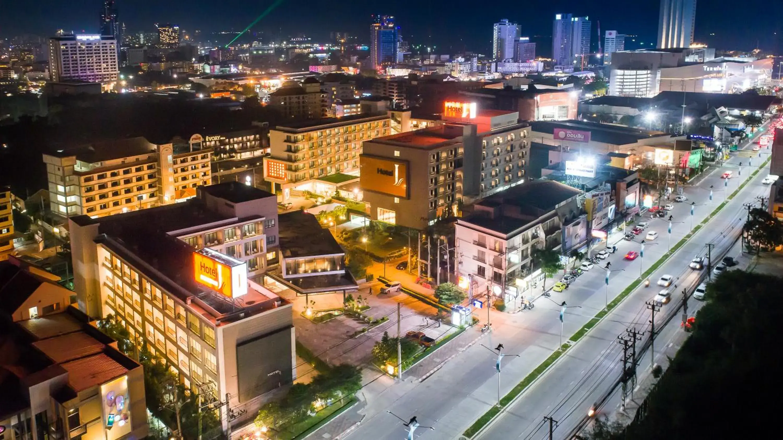 Property building, Bird's-eye View in Hotel J Pattaya